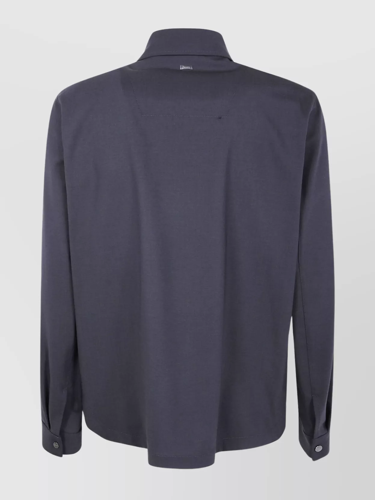 Herno Collared Neck Front Pocket Long Sleeves Jacket In Blue