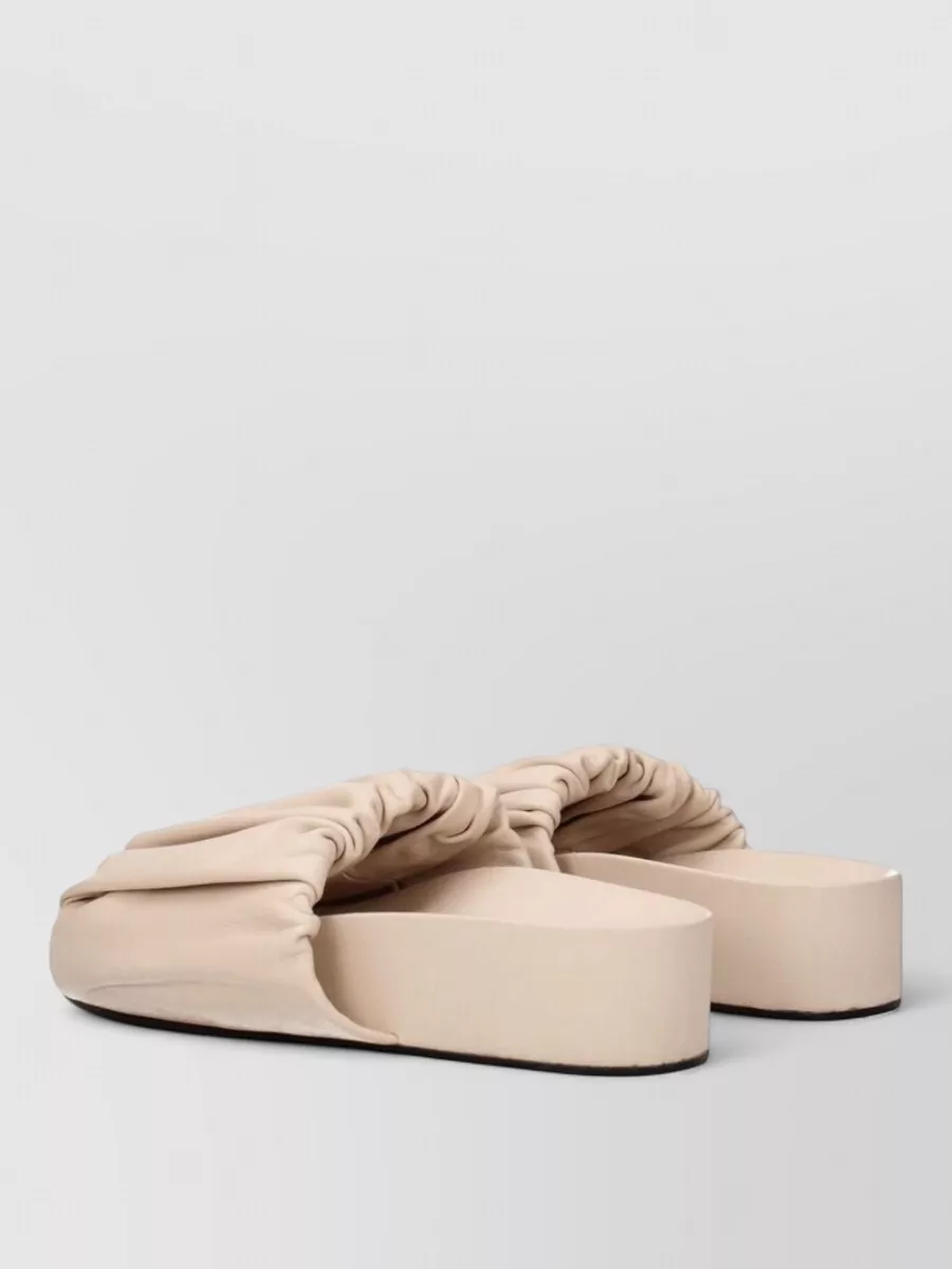 Jil Sander Leather Platform Sandals