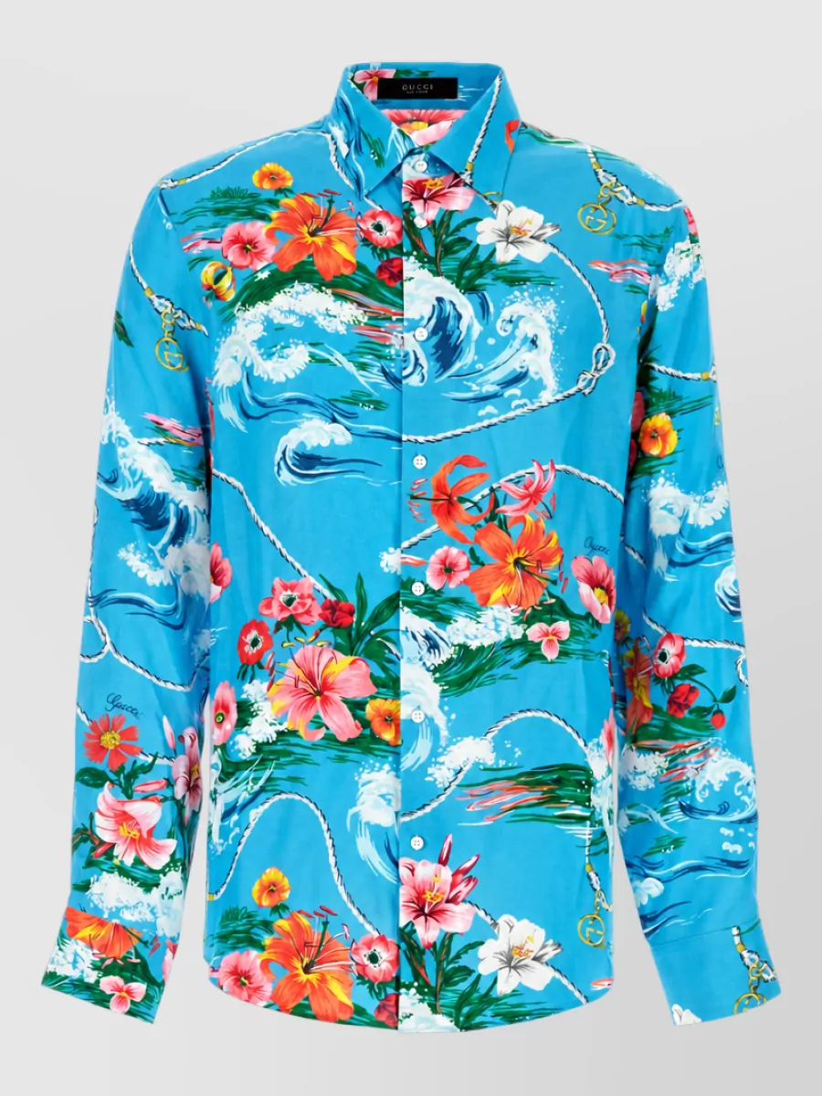 Gucci floral print relaxed fit shirt