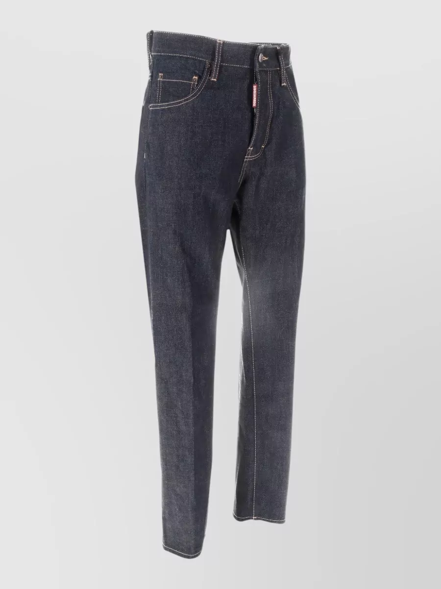 Dsquared2 Five Pocket Trousers Contrast Stitching Belt Loops