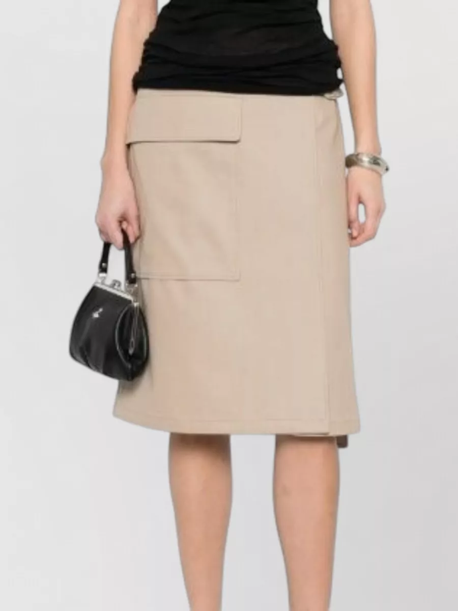 Courrèges Cotton Asymmetric Utility Skirt