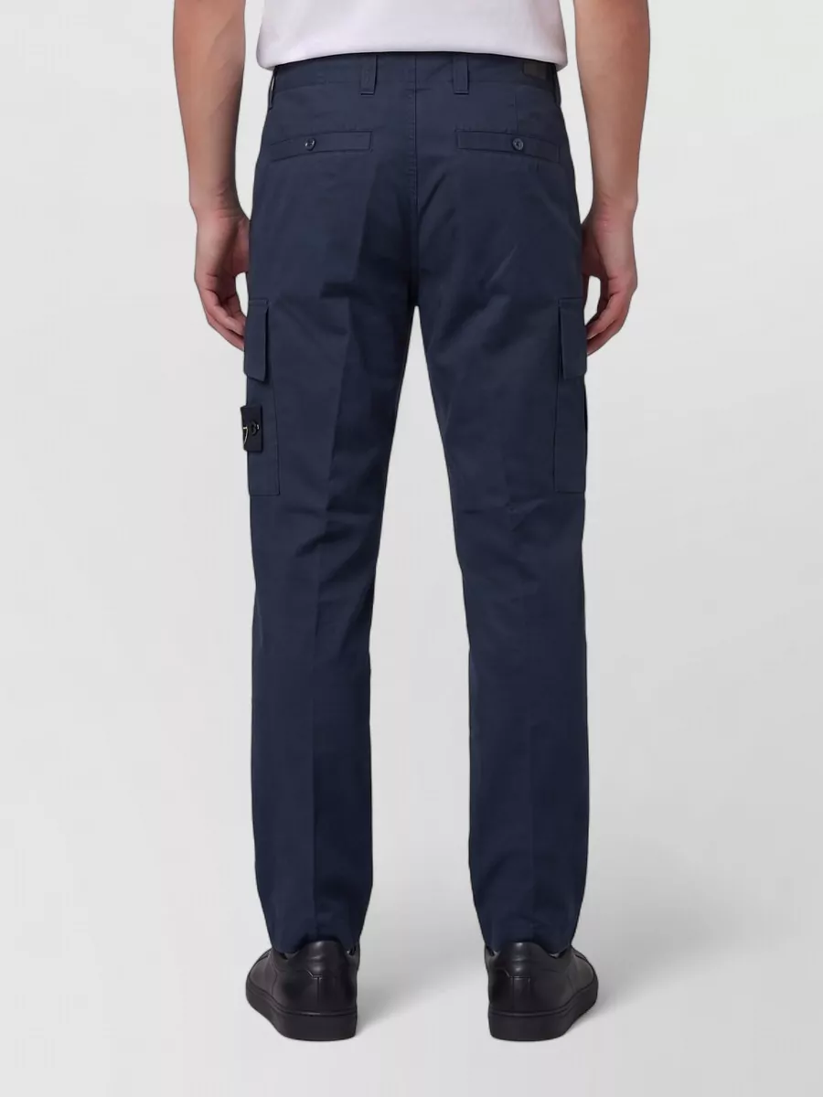 Stone Island Cotton Mid-Rise Straight-Leg Cargo Pants