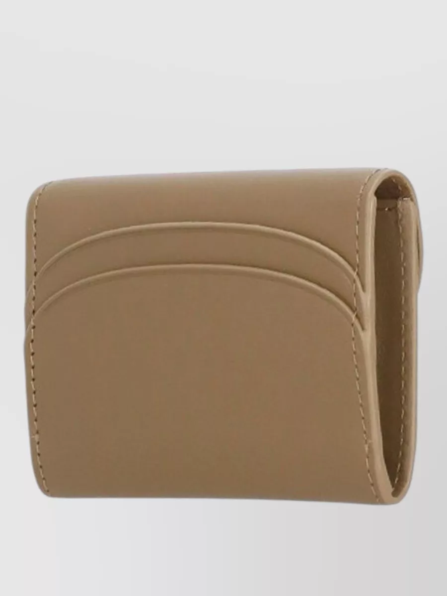 A.p.c. Womens Leather Coin Wallet Rear Cardholder