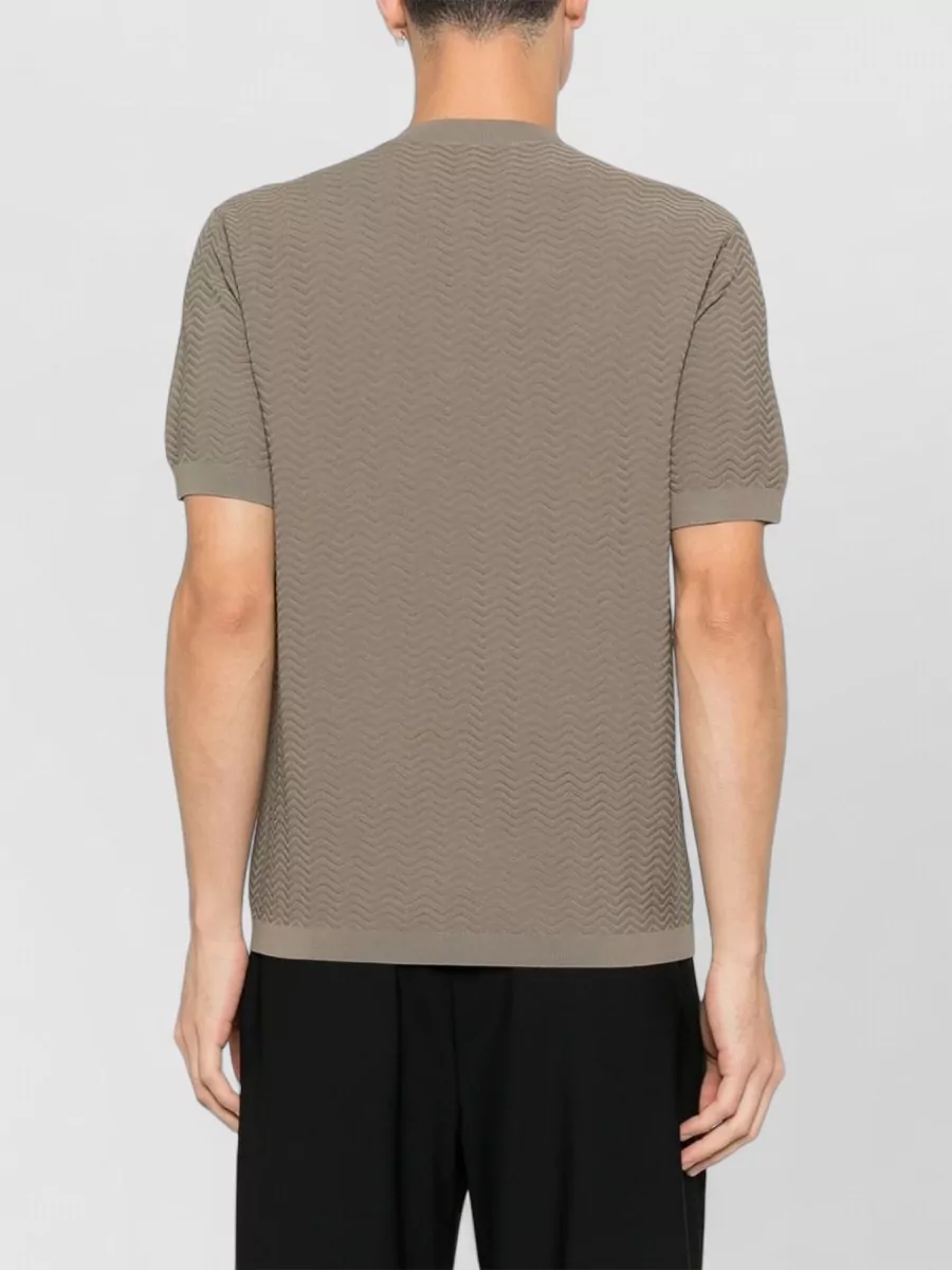 Emporio Armani Textured Knit Short-Sleeve Crew-Neck T-Shirt