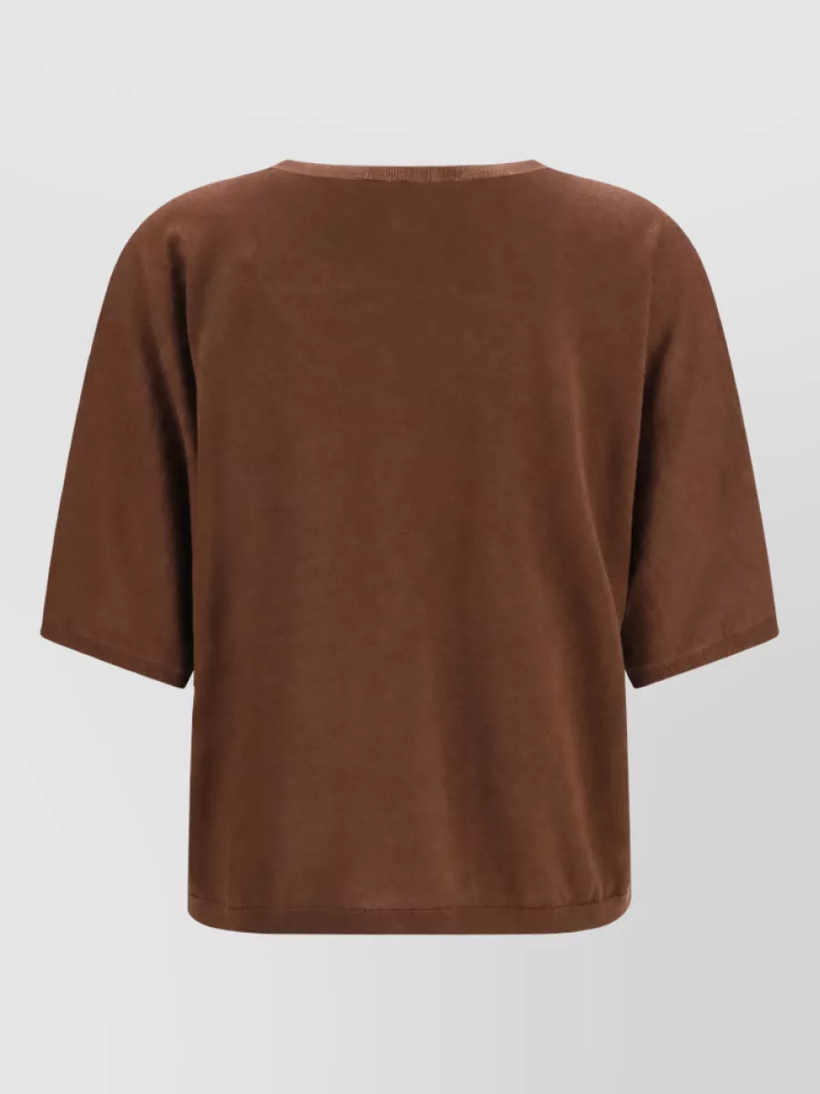 Brunello Cucinelli Cashmere Silk Short-Sleeve Sweater