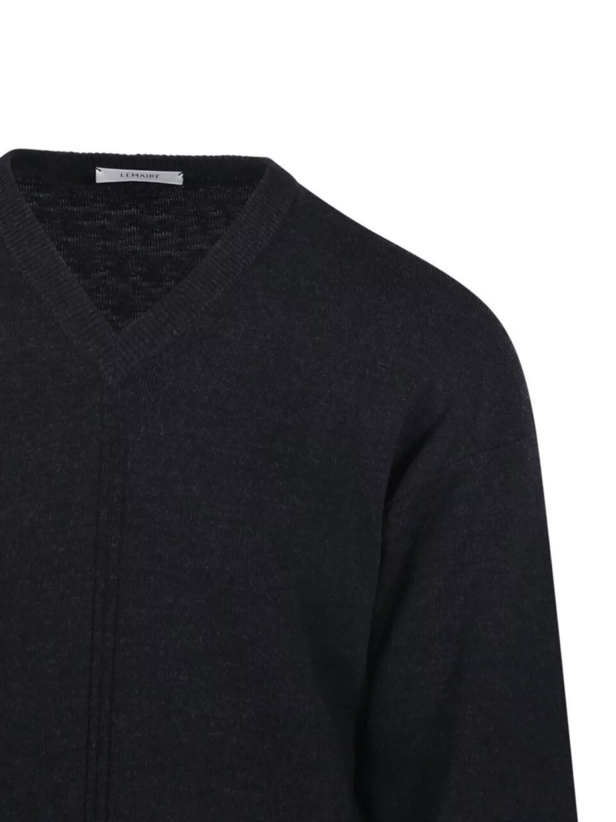 Lemaire V Neck Sweater Ribbed Cuffs Long Sleeves