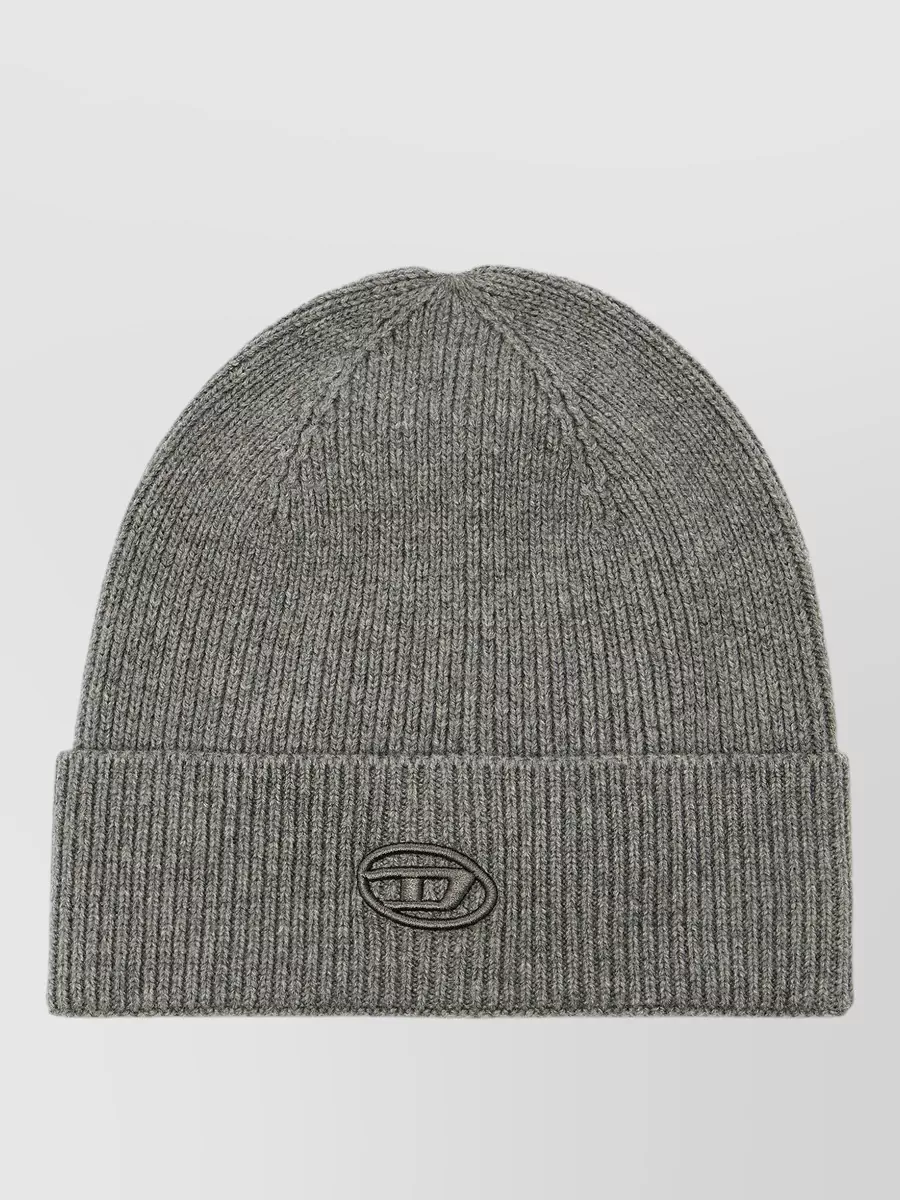 Diesel ribbed wool-blend beanie