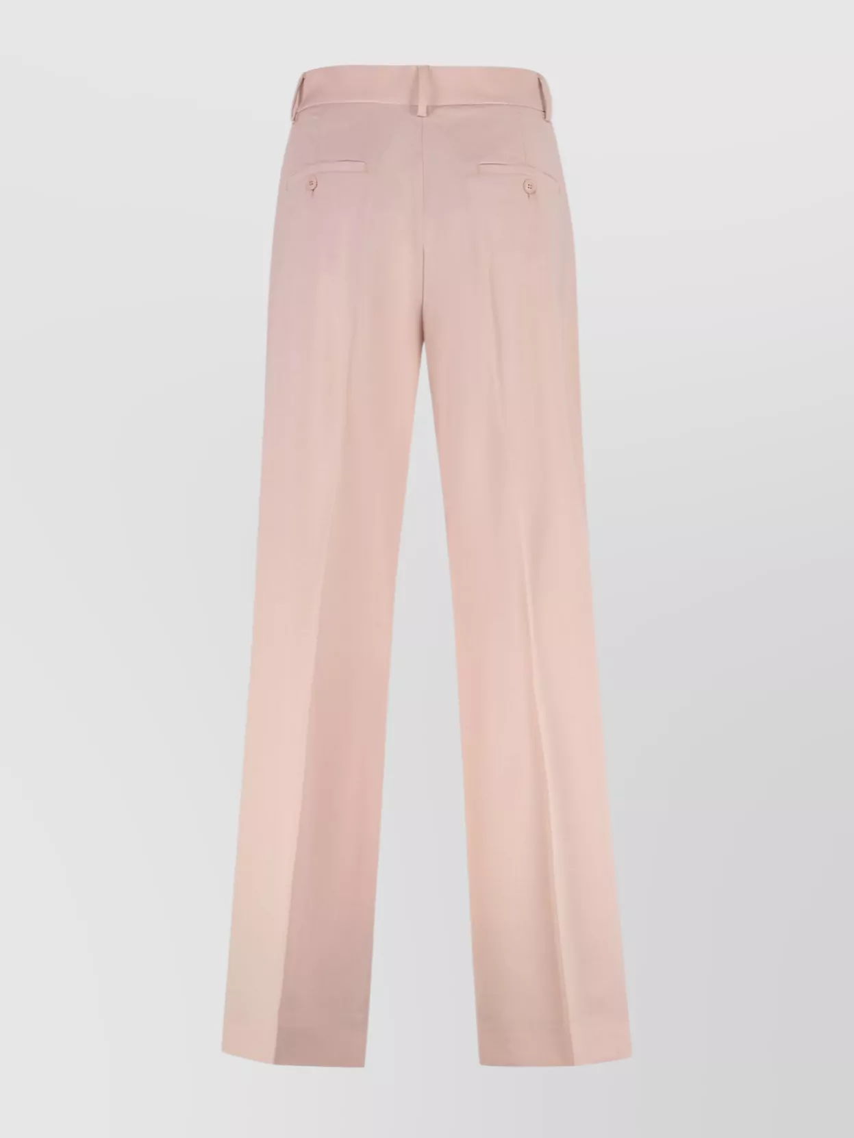 Weekend Max Mara Wide-leg Trousers With Buttoned Back Pockets In Pink