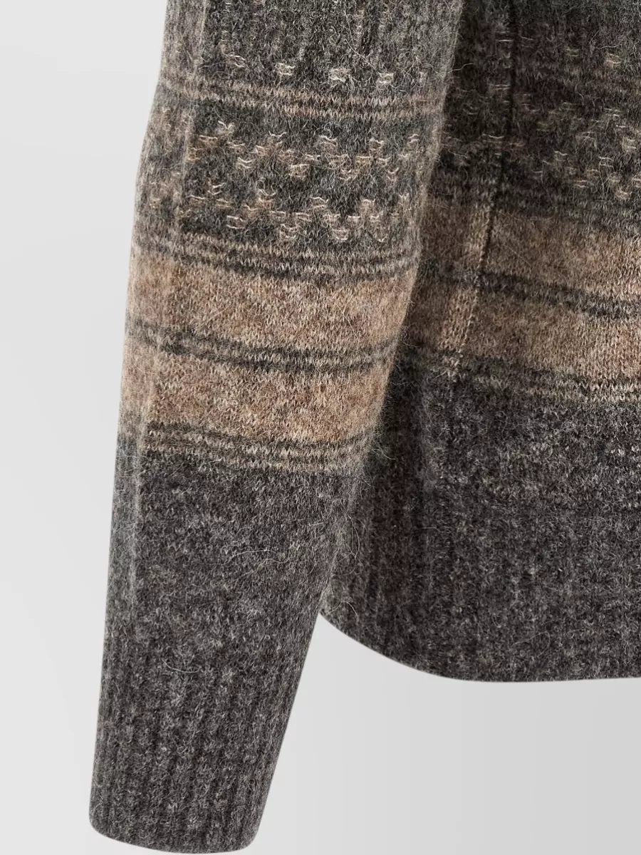 Brunello Cucinelli Jacquard Shawl Neck Cardigan