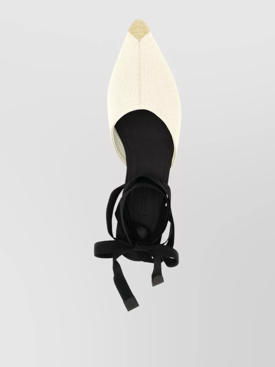 Jacquemus Leather Pointed-Toe Espadrille Mules