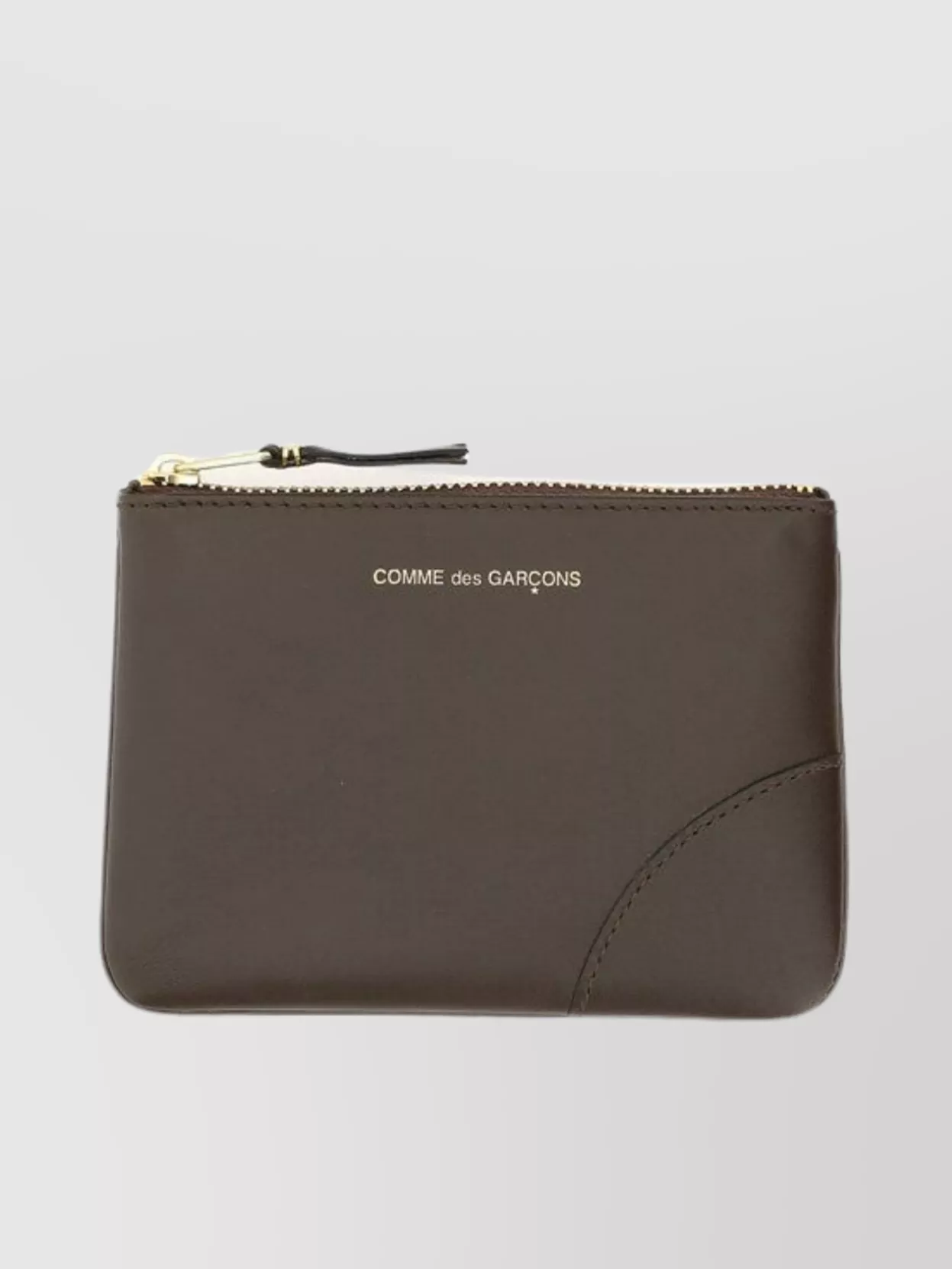 Shop Comme Des Garçons Leather Line With Intricate Stitching Detail