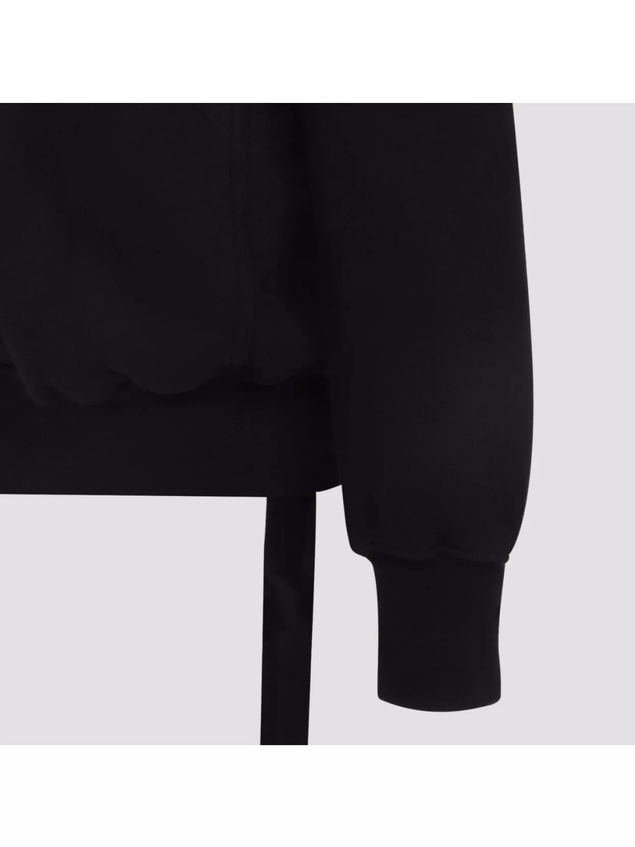 Rick Owens Drkshdw Gimp Zip-up Hooded Sweatshirt In Black