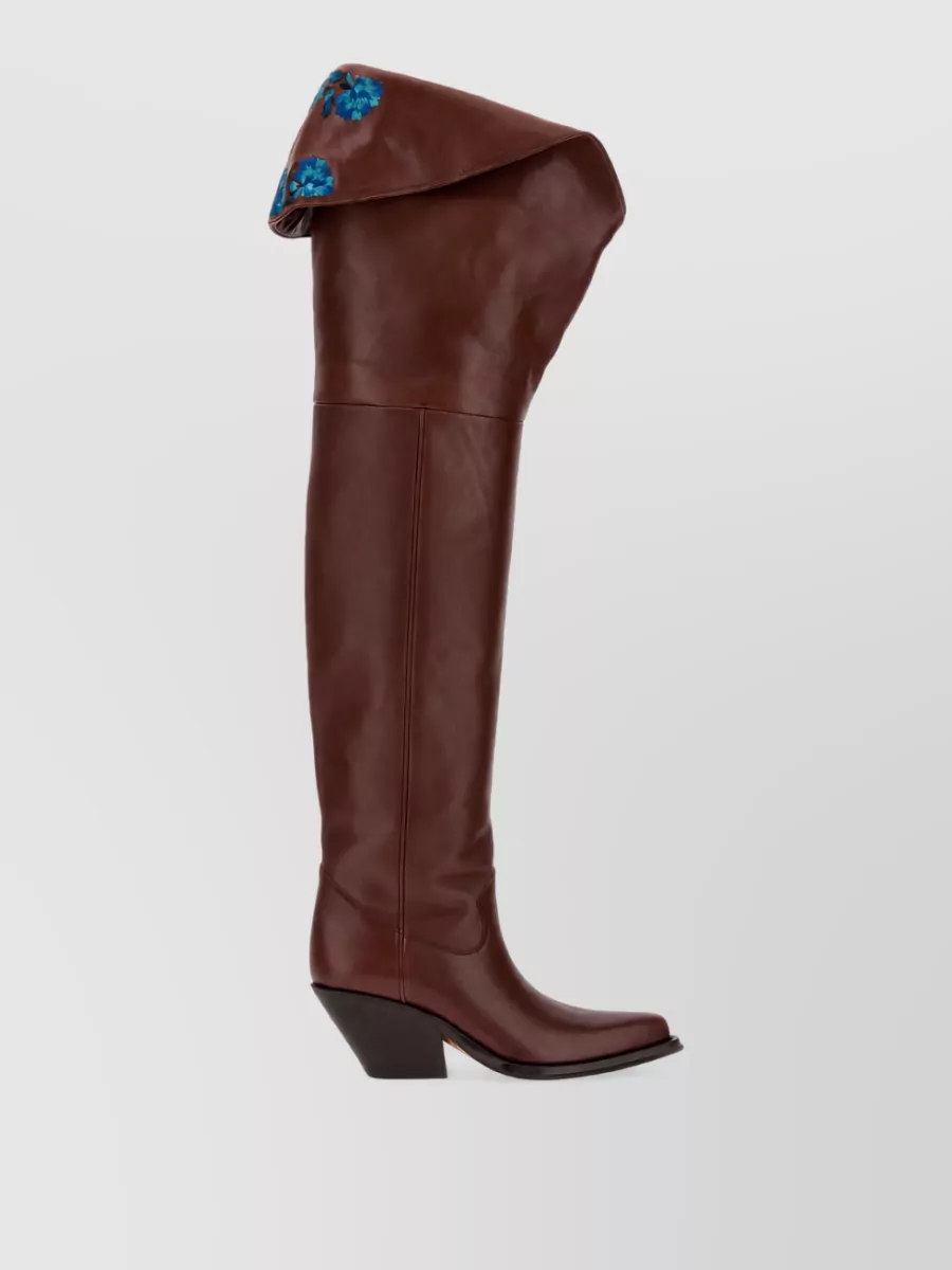 Chloé leather azelan boots