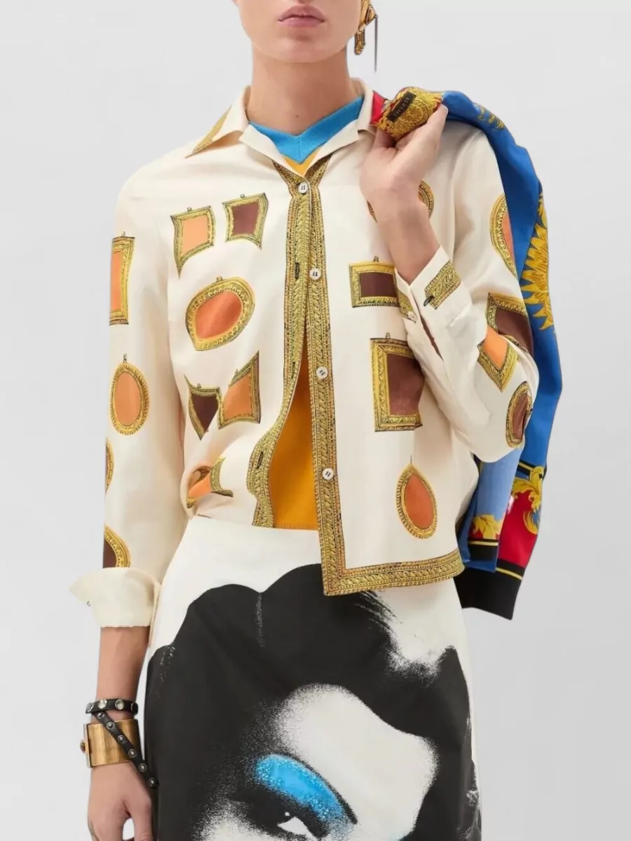 Versace Silk Printed Blazer
