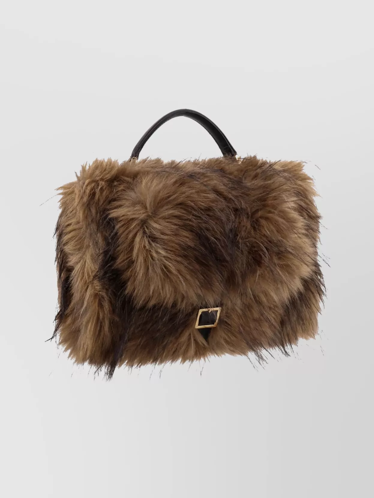 Sacai Mini Handbag With Faux Fur Texture