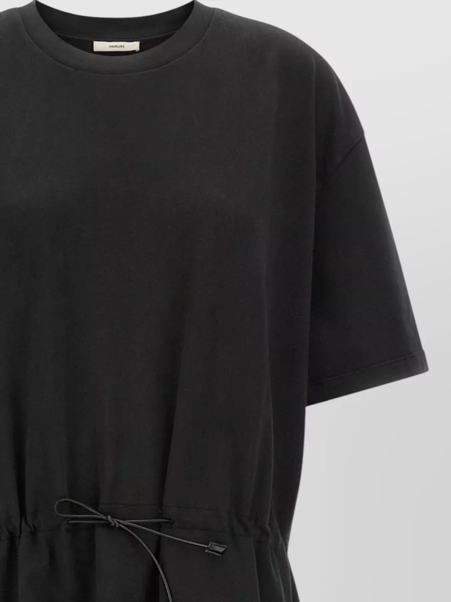 Haikure Cotton Short-Sleeve Crew-Neck Maxi Dress