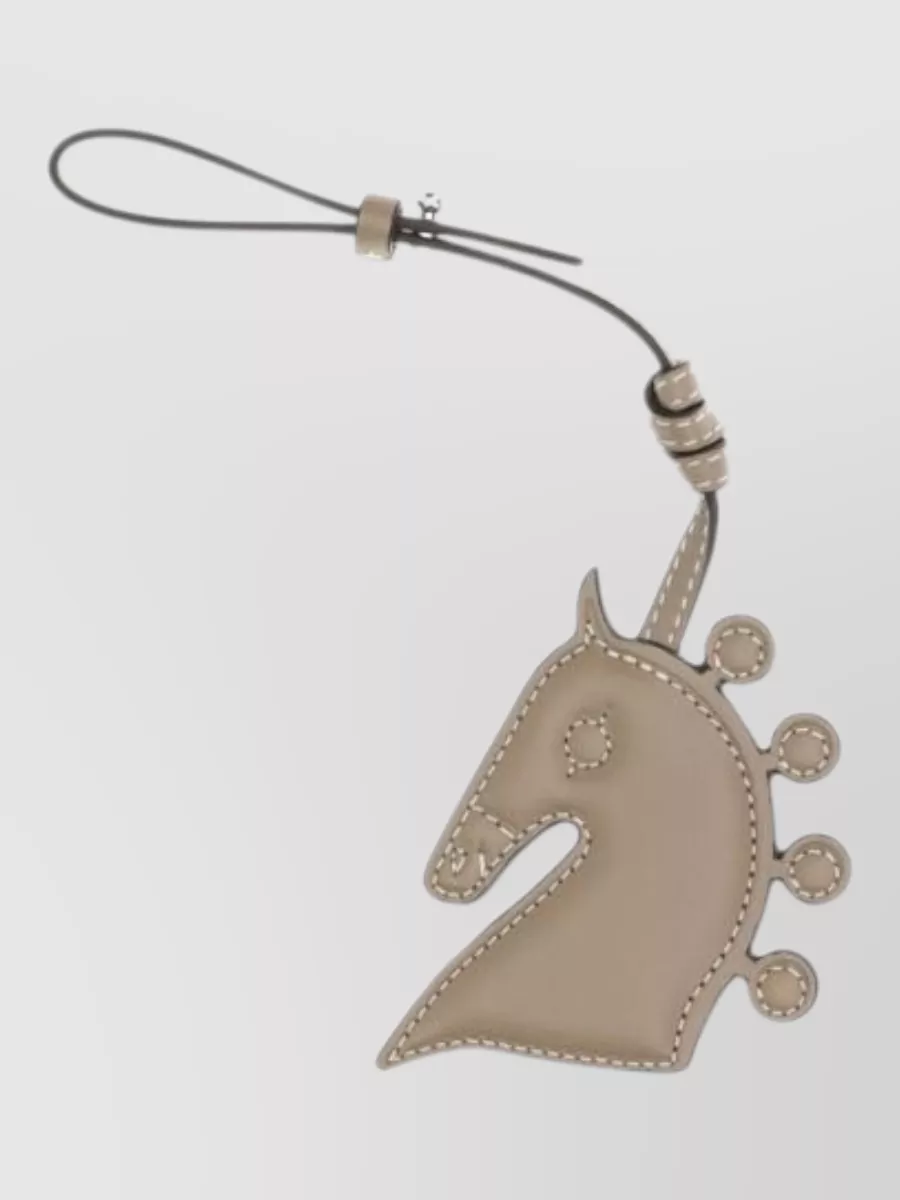 Max Mara calf leather keyring