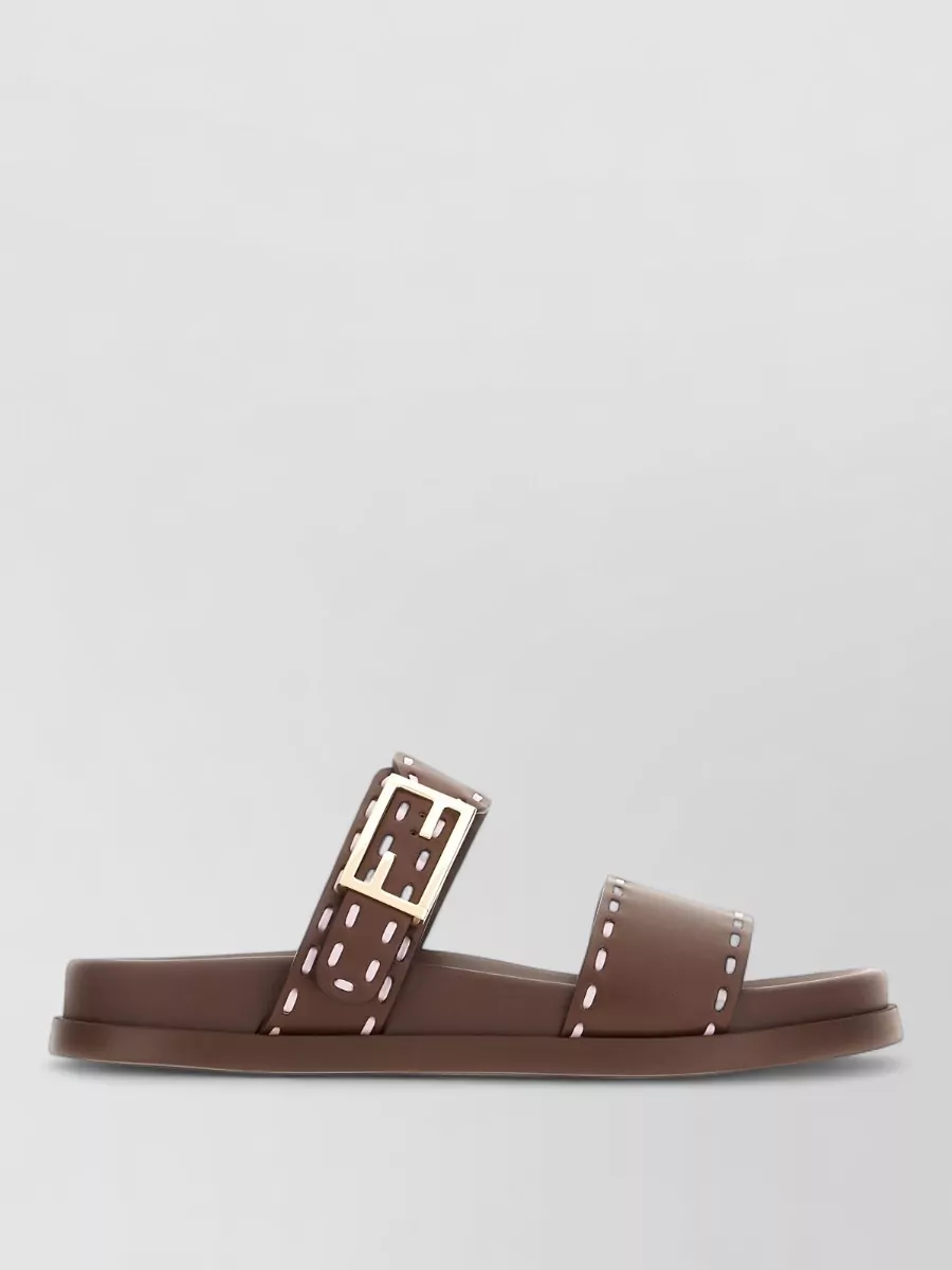 Fendi Leather Slides