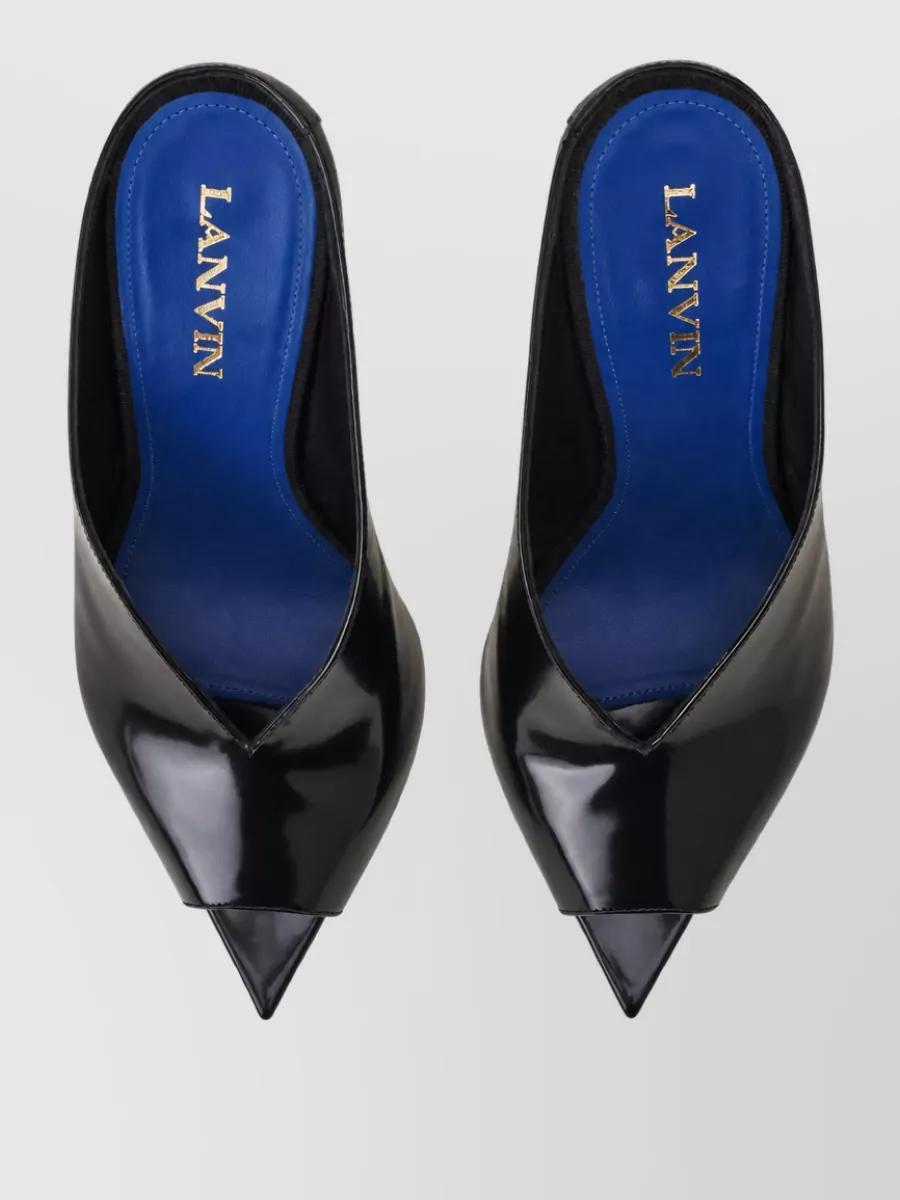 Lanvin Leather High Heel Mules