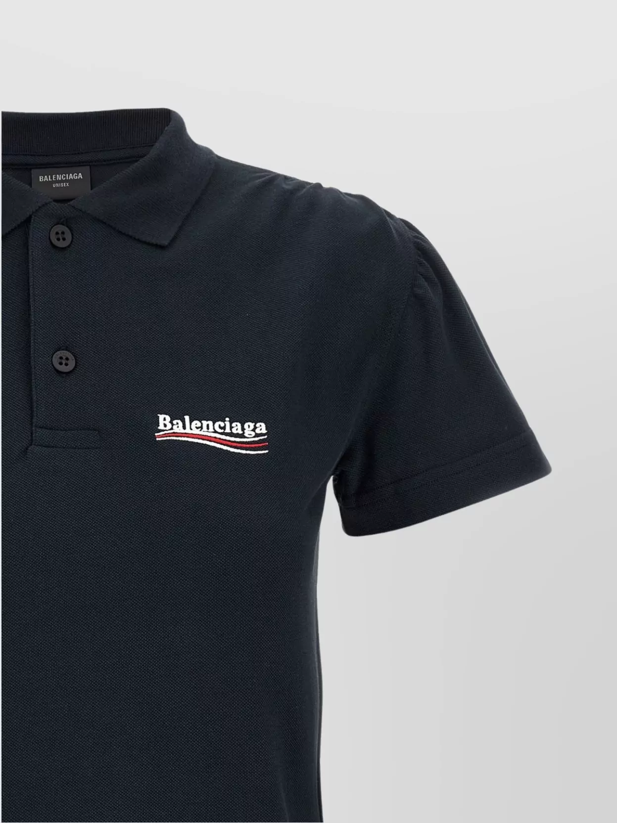 Balenciaga Embroidered Logo Polo Shirt