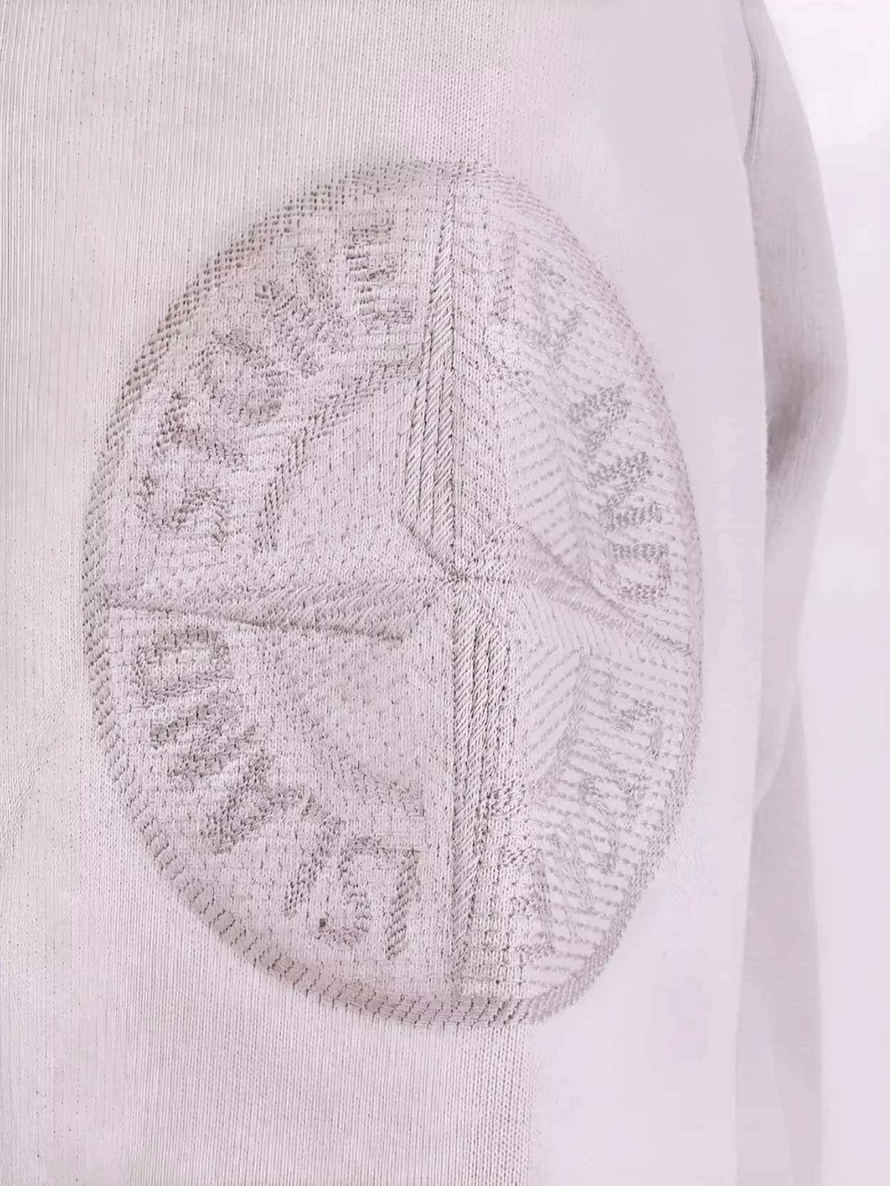 Stone Island Logo Embroidered Cotton Crew Neck Sweatshirt