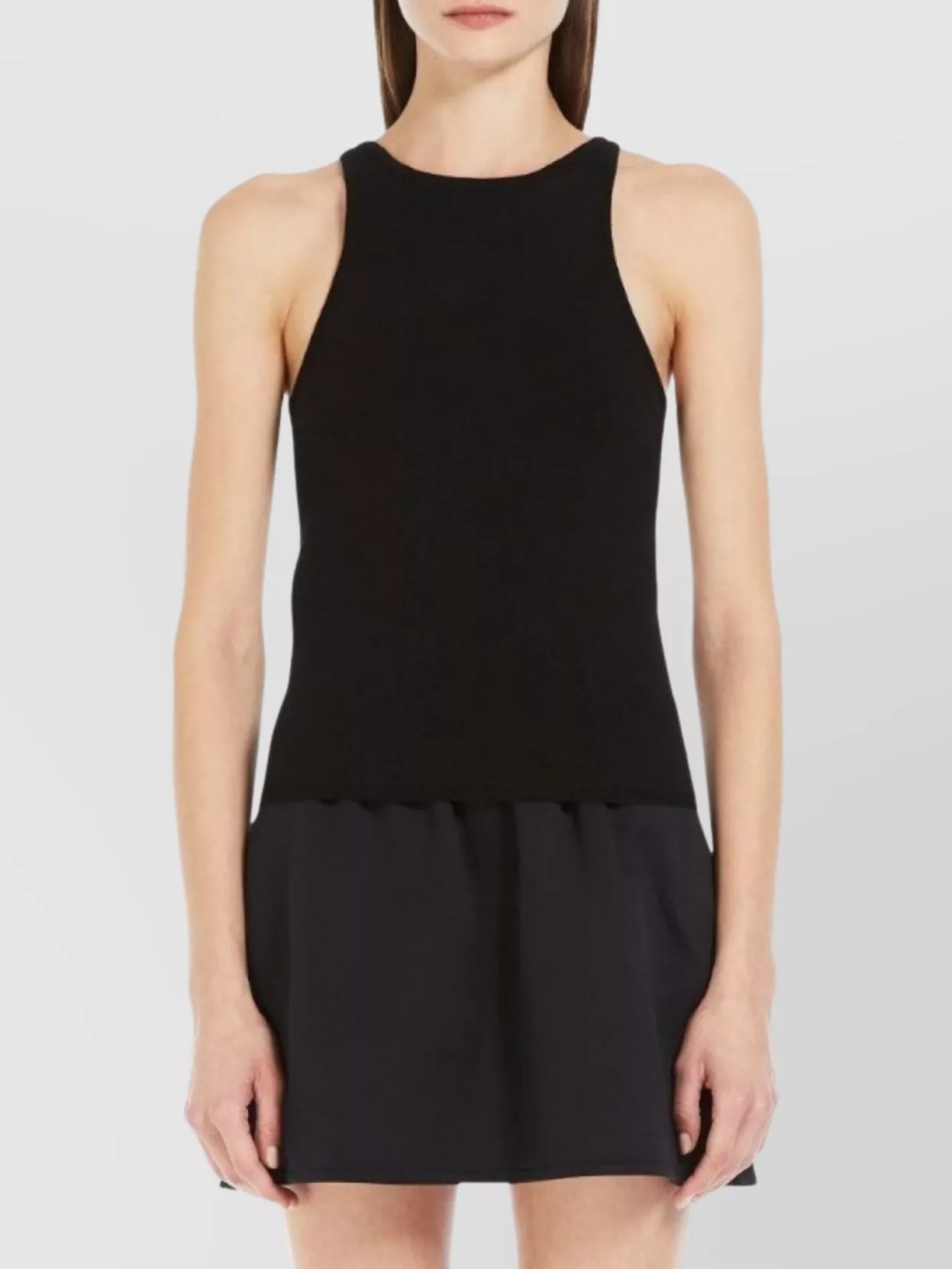 Max Mara Vanisé Wool Halter Top Racerback