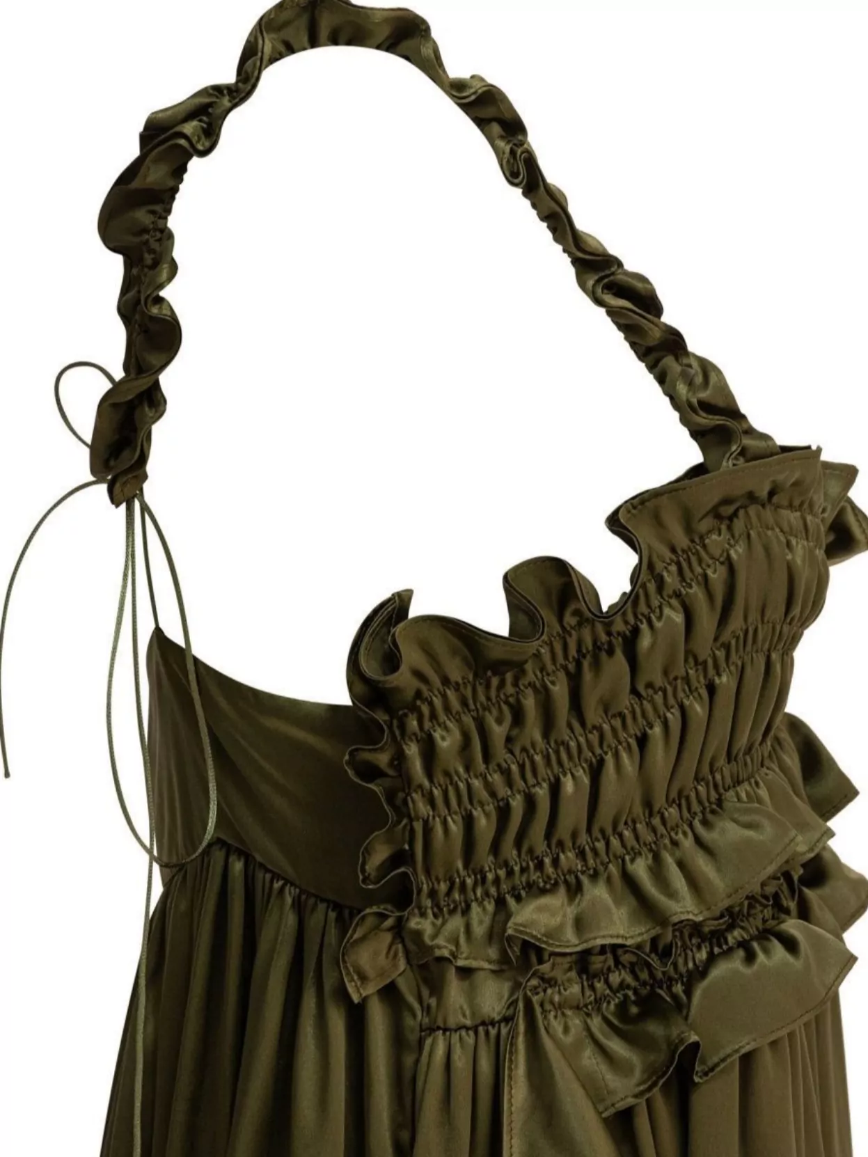 Cecilie Bahnsen Long Length Ruffle Detail Sleeveless Dress