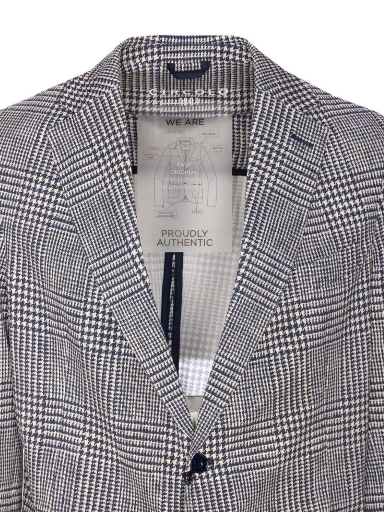 Circolo 1901 Check Pattern Jacket Front Pockets In Gray