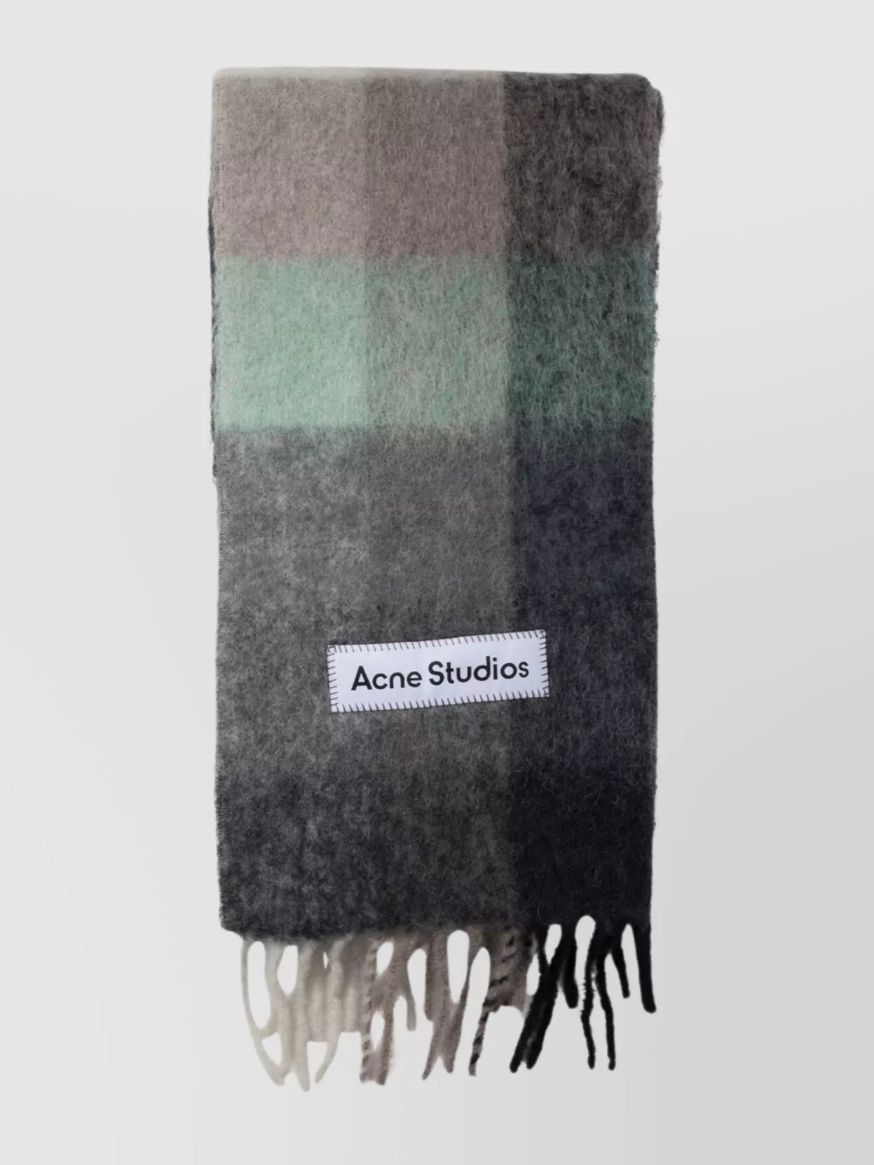 Acne Studios Fringed Block Design Scarves
