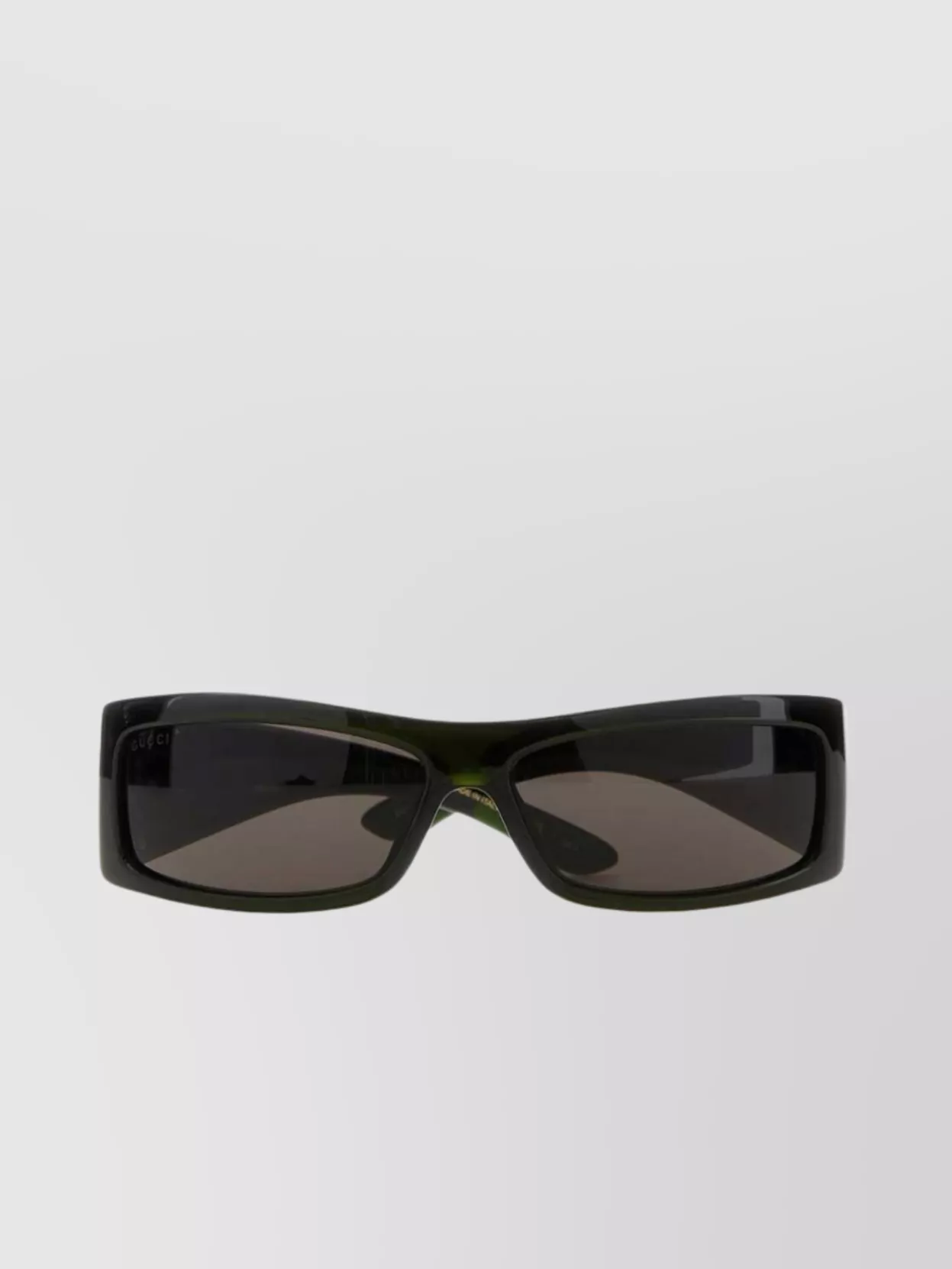 Shop Gucci Modern Rectangular Frame Tinted Sunglasses In Black