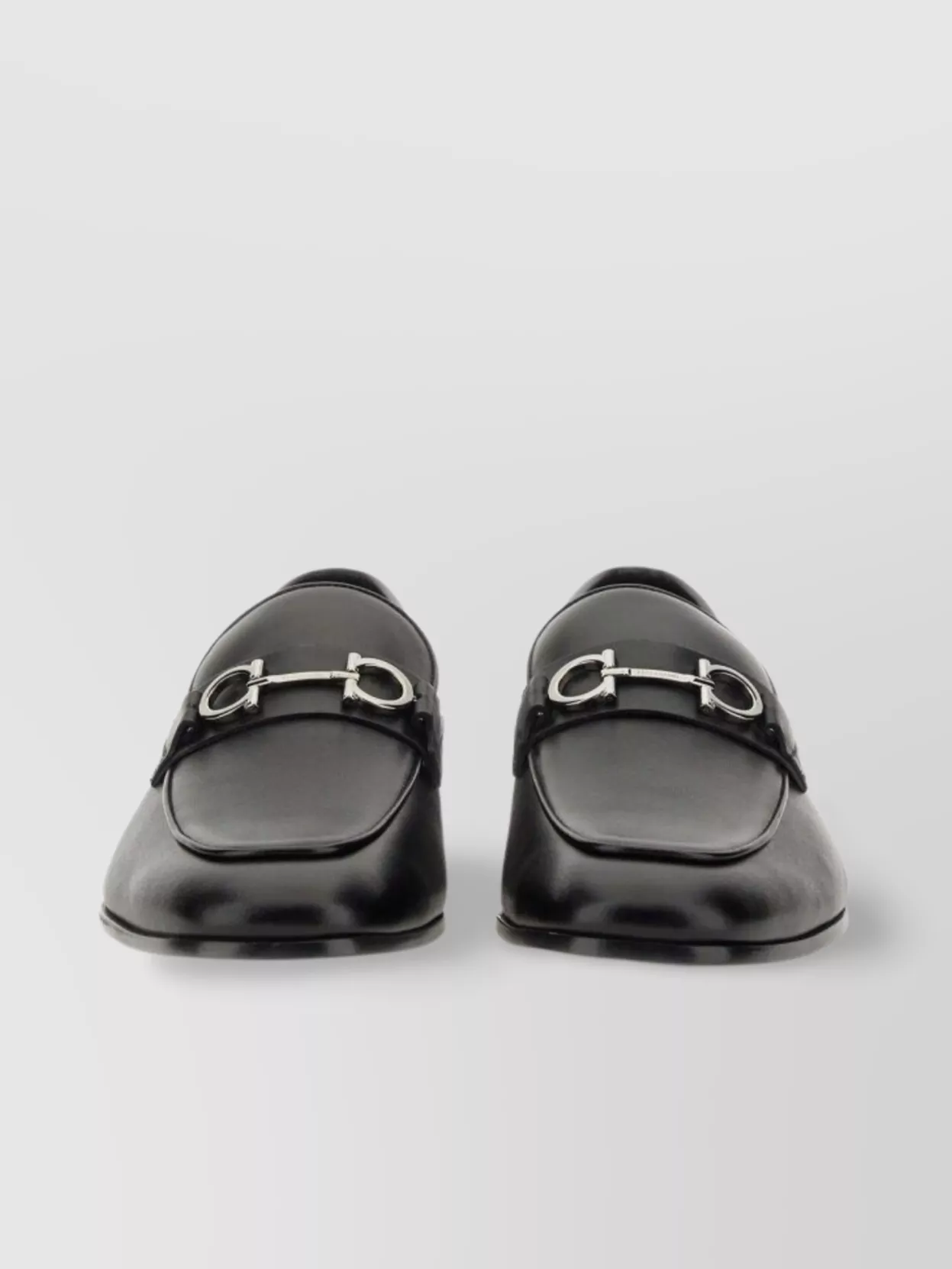 Ferragamo Gancini Loafers Metallic Buckle
