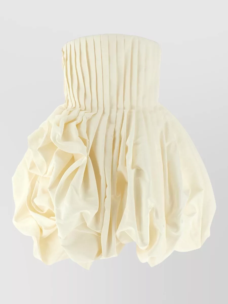 Carolina Herrera silk off-the-shoulder draped mini dress