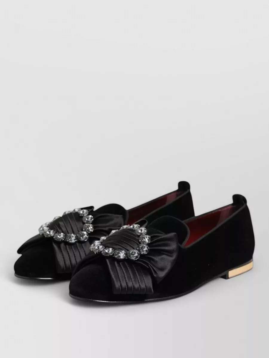 Dolce&Gabbana Crystal-Embellished Slip-On Loafers