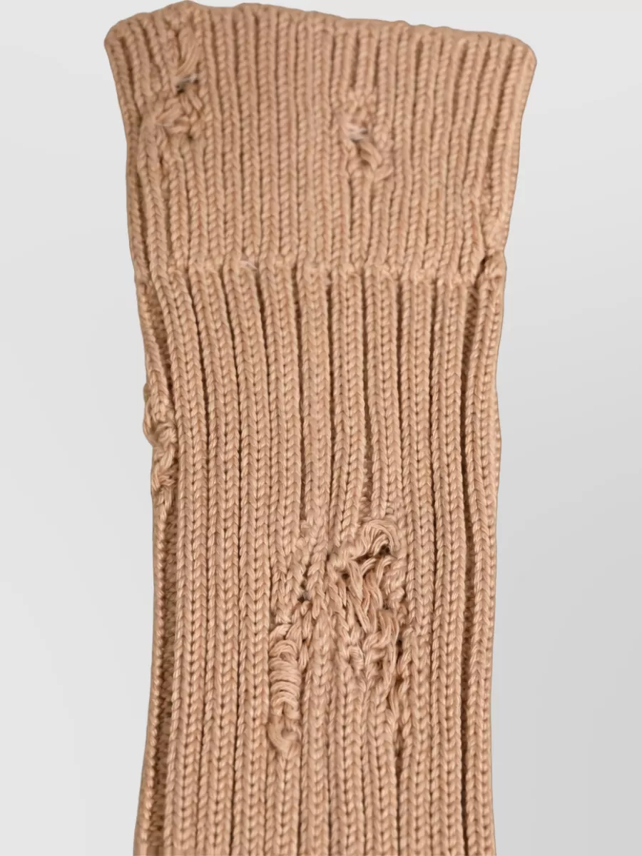 Dolce&Gabbana Distressed Mid Calf Socks