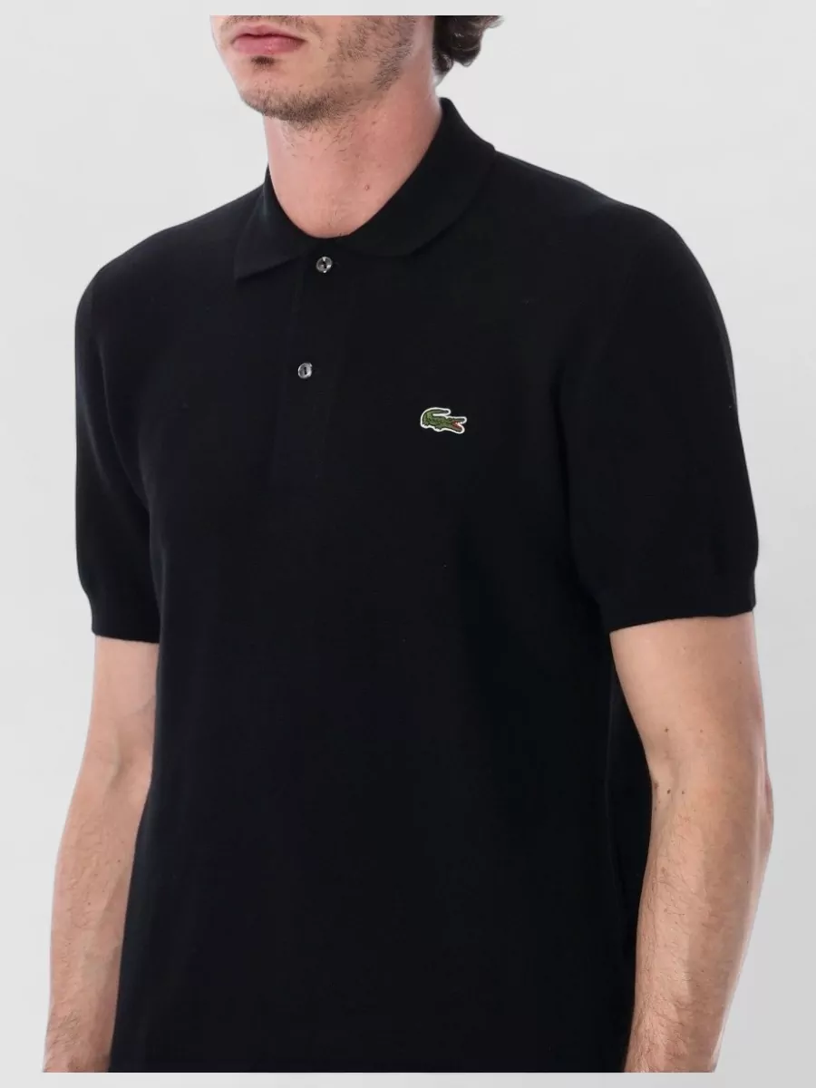 Lacoste Bouclé Knit Short-Sleeve Polo Shirt