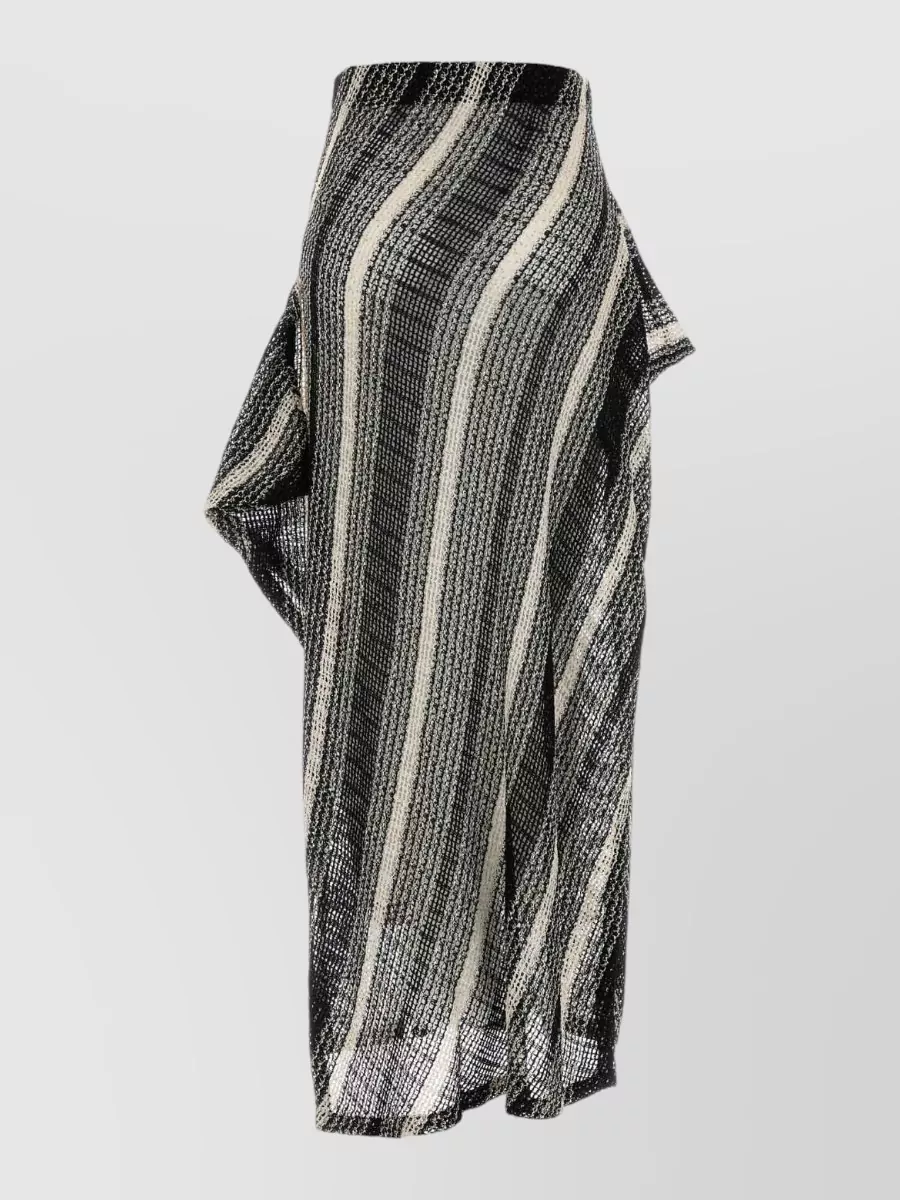 Missoni Embroidered Mesh Asymmetric Skirt