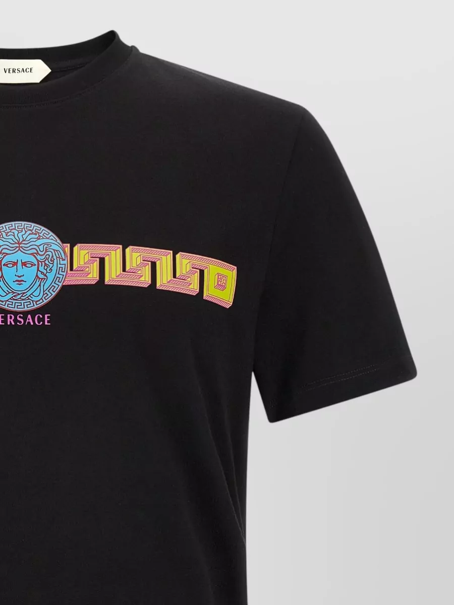 Versace Cotton Slim-Fit Printed Short-Sleeve T-Shirt