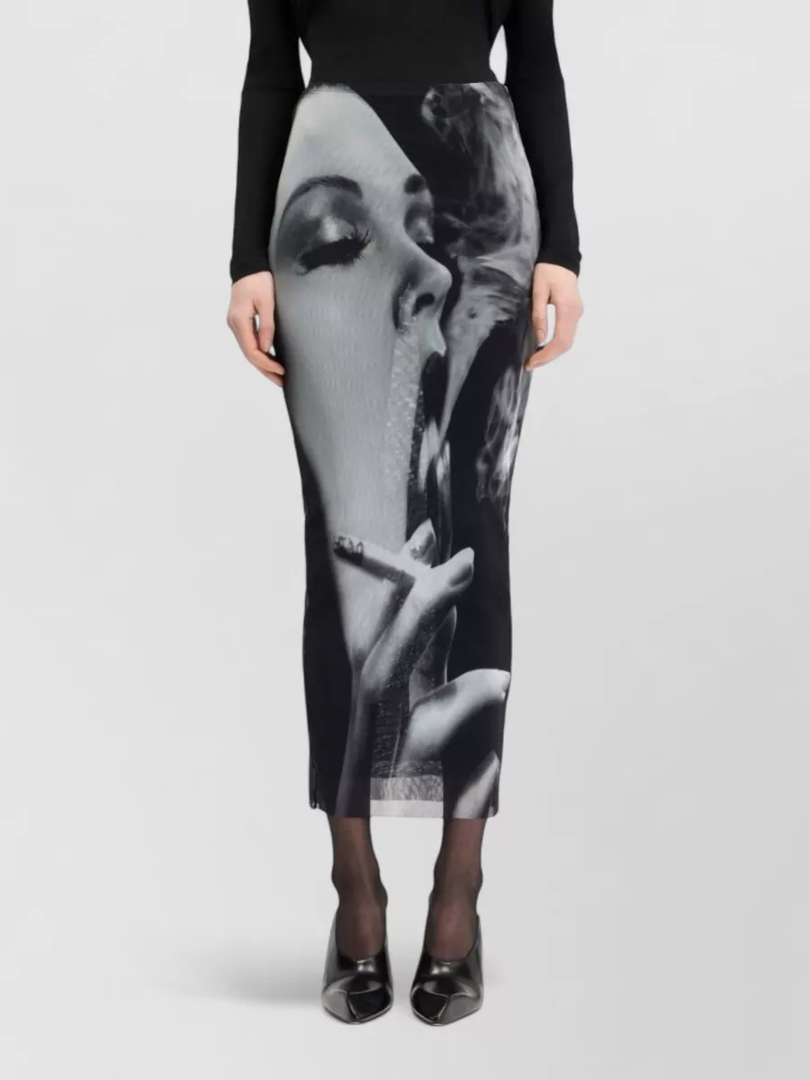 Jean Paul Gaultier Midi Fitted Skirt