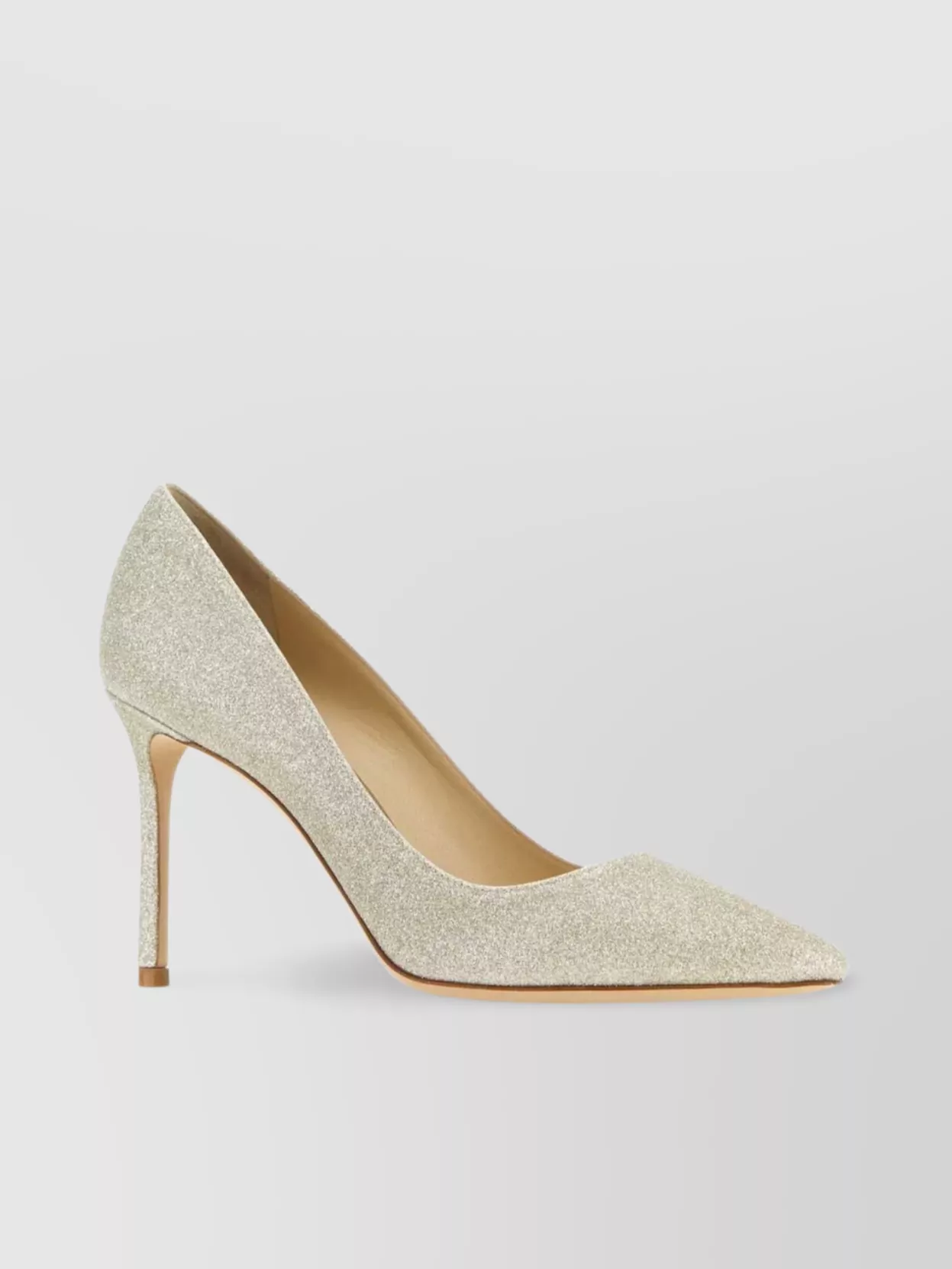 Jimmy Choo Sparkling Pointed Stiletto Heel Pumps In Neutral