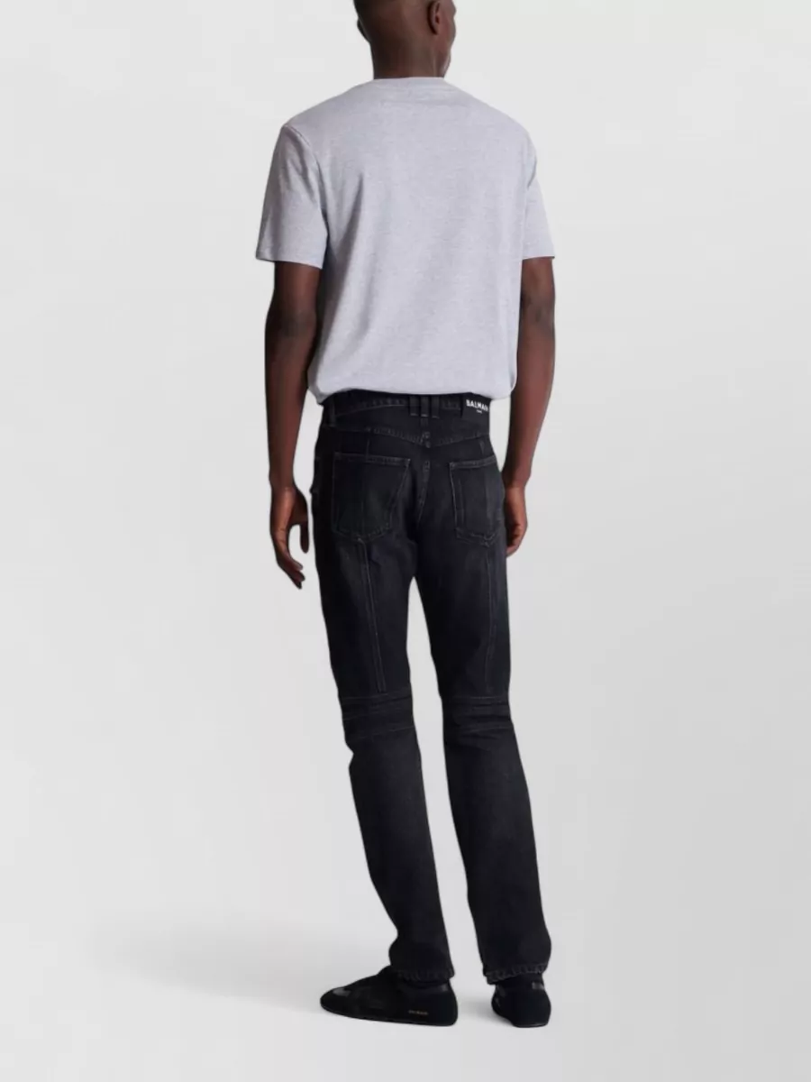 Balmain Straight Trousers Nylon Silk Belt Loops