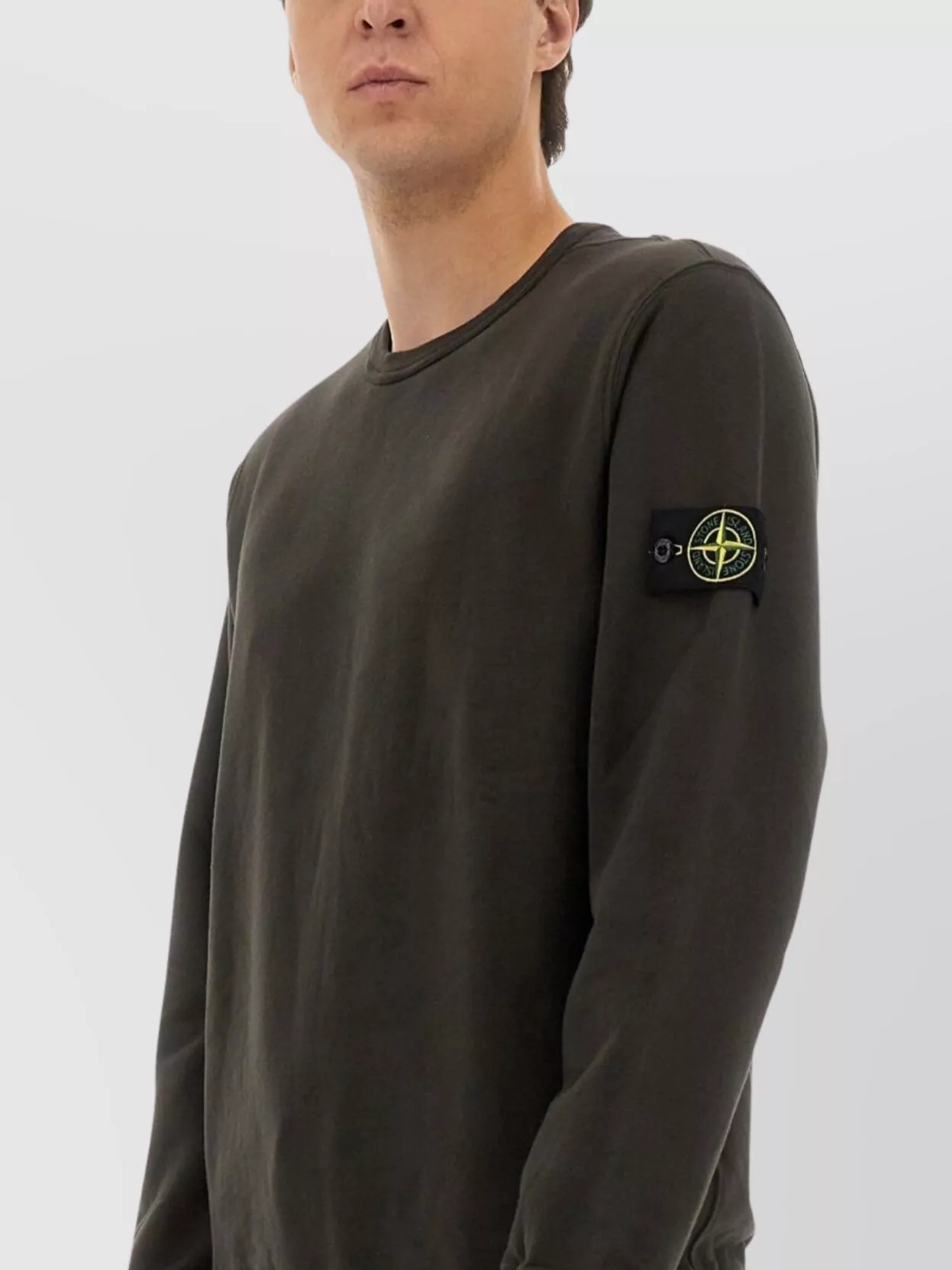 Stone Island Crew Neck Sweater Ribbed Finish