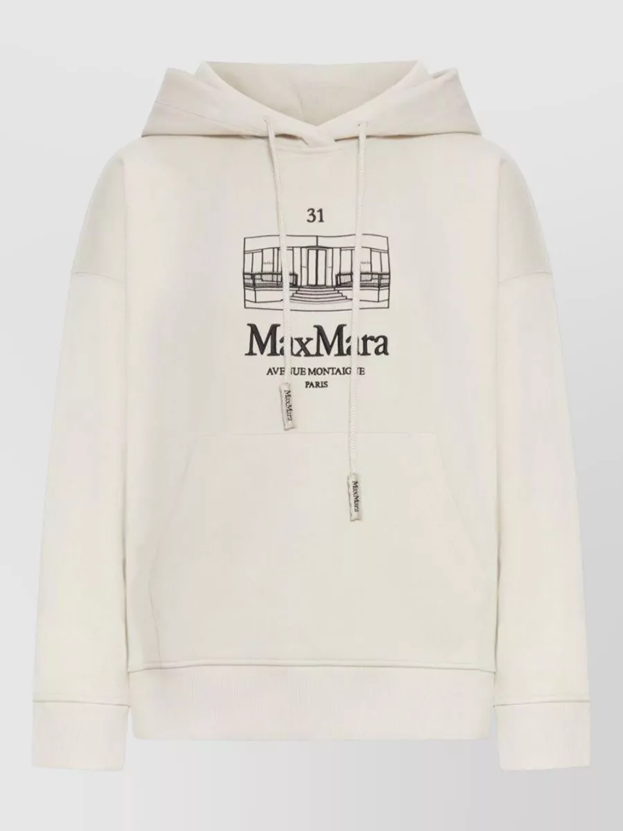 S Max Mara Ribbed trim hoodie