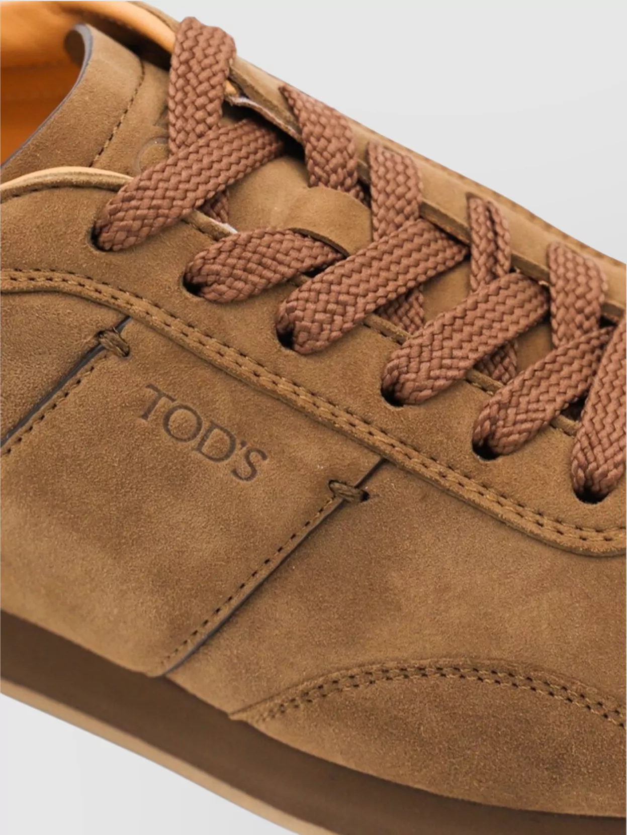 Tod's Low Top Sneakers With Rubber Sole And Suede Finish