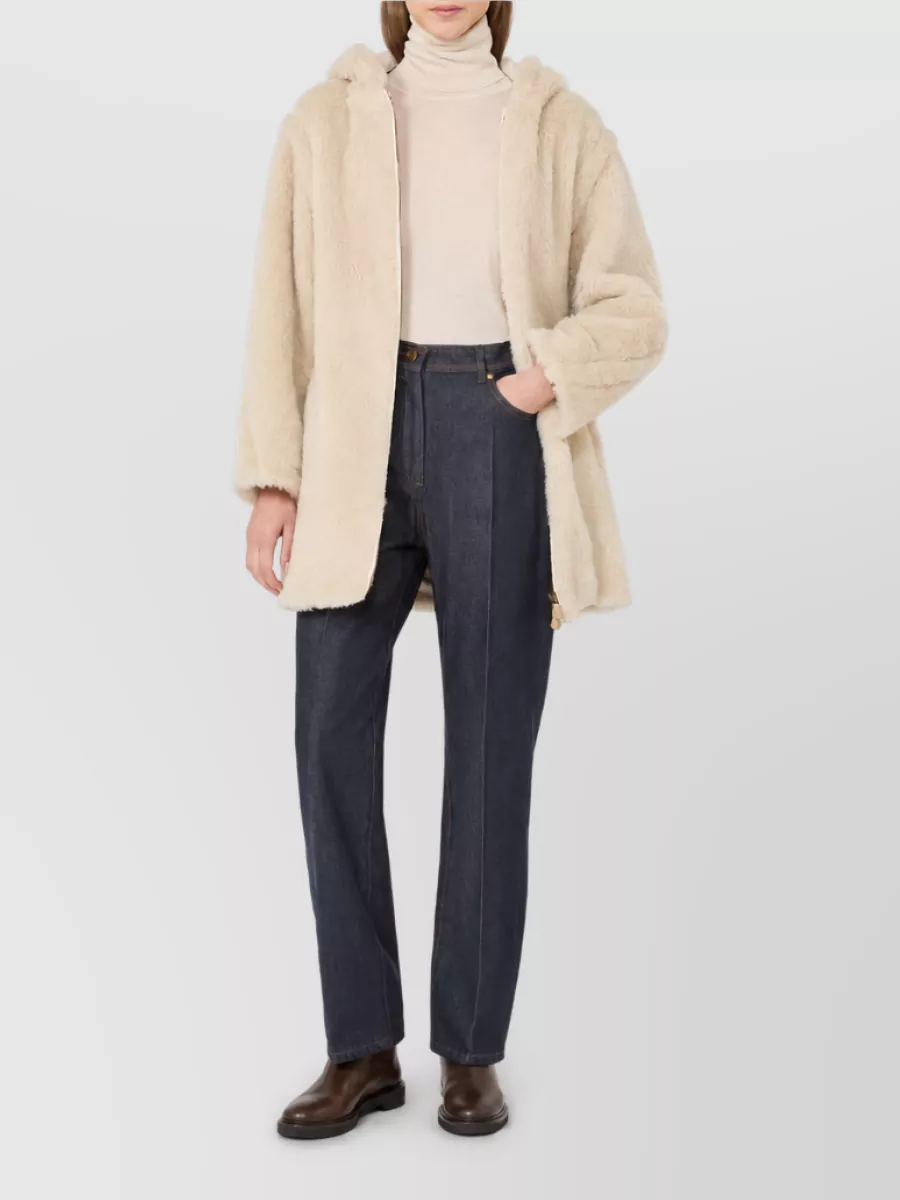Max Mara Virgin Wool Fine Rib-Knit Turtleneck Sweater