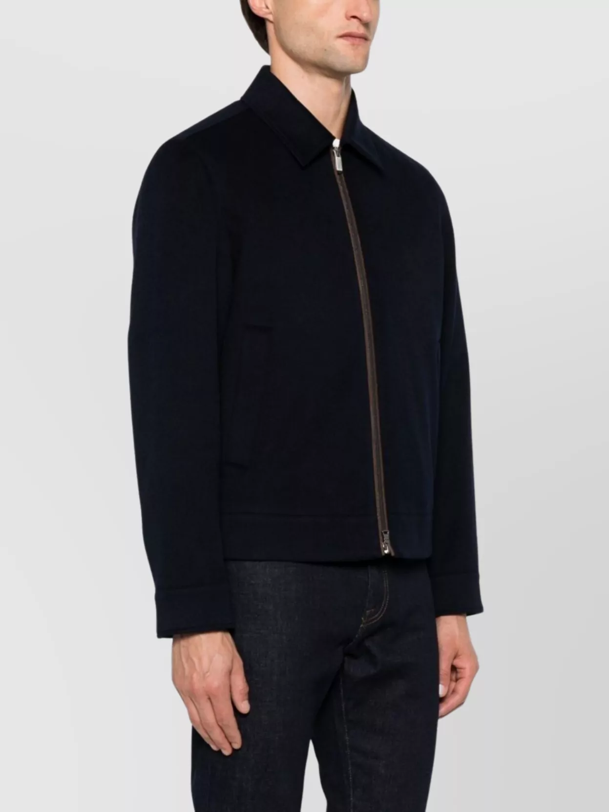 Paul & Shark Stylish Short Jacket Point Collar Side Pockets