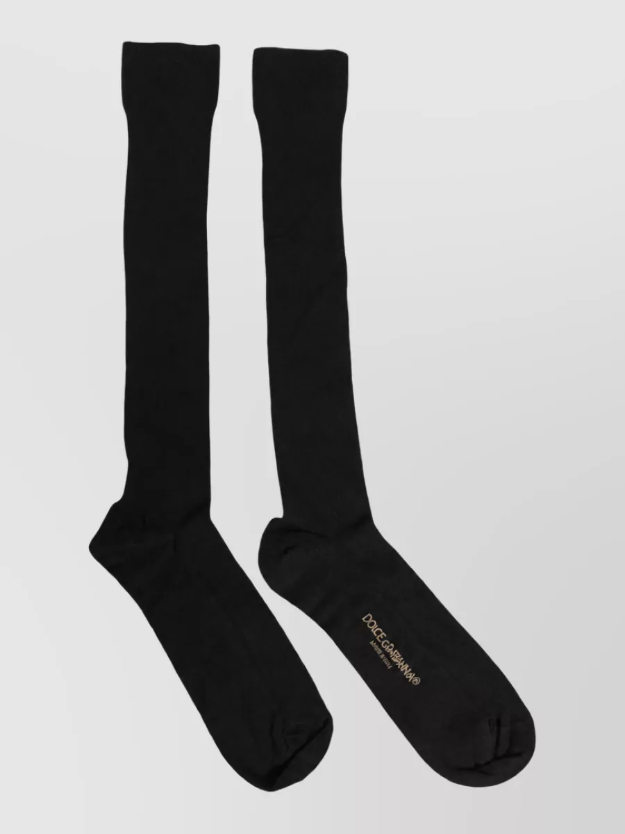 Dolce&Gabbana cotton ribbed over the calf socks