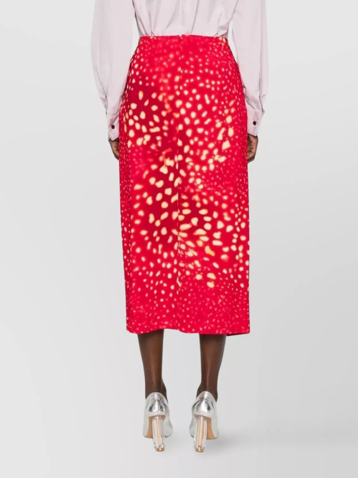 Dries Van Noten High Waist Midi Skirt With Wrap Design