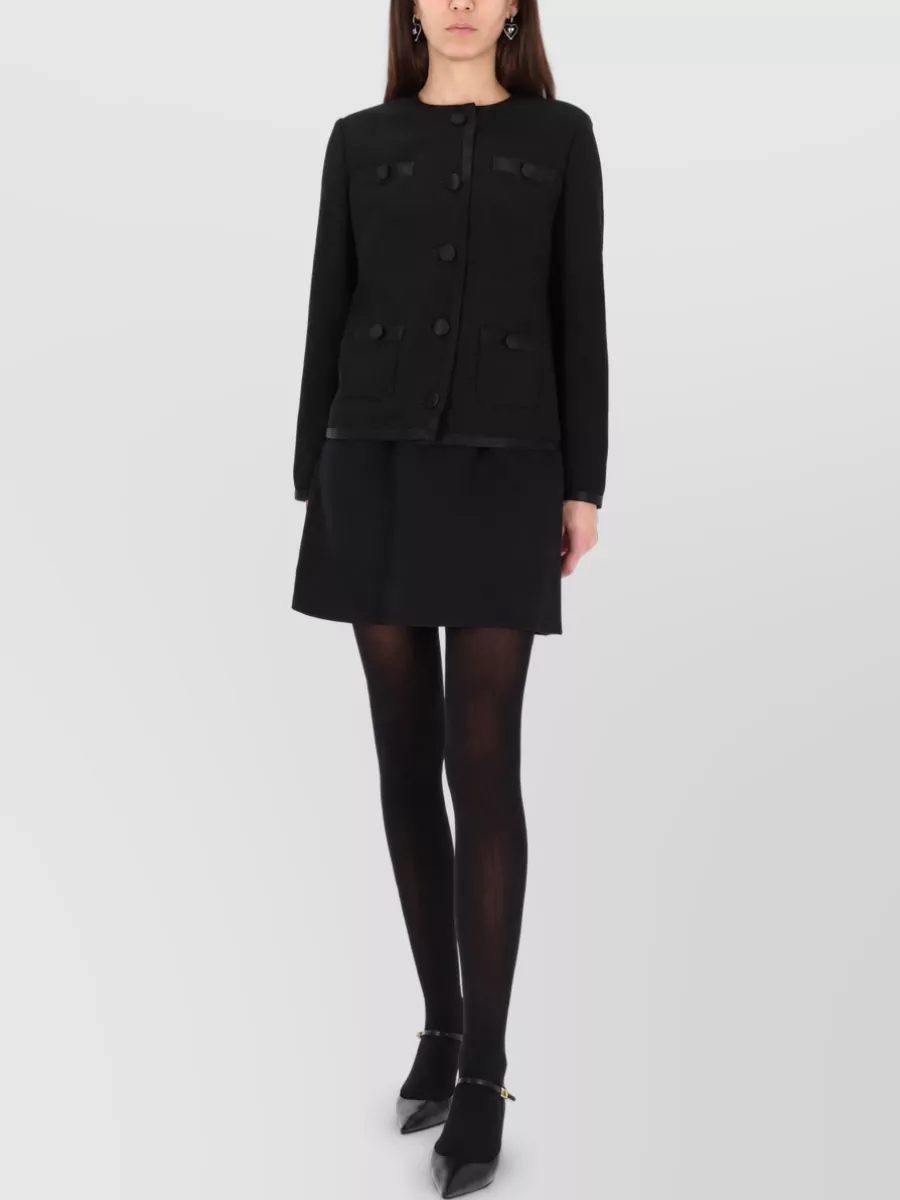 Dolce&Gabbana Silk Blend Single-Breasted Coat