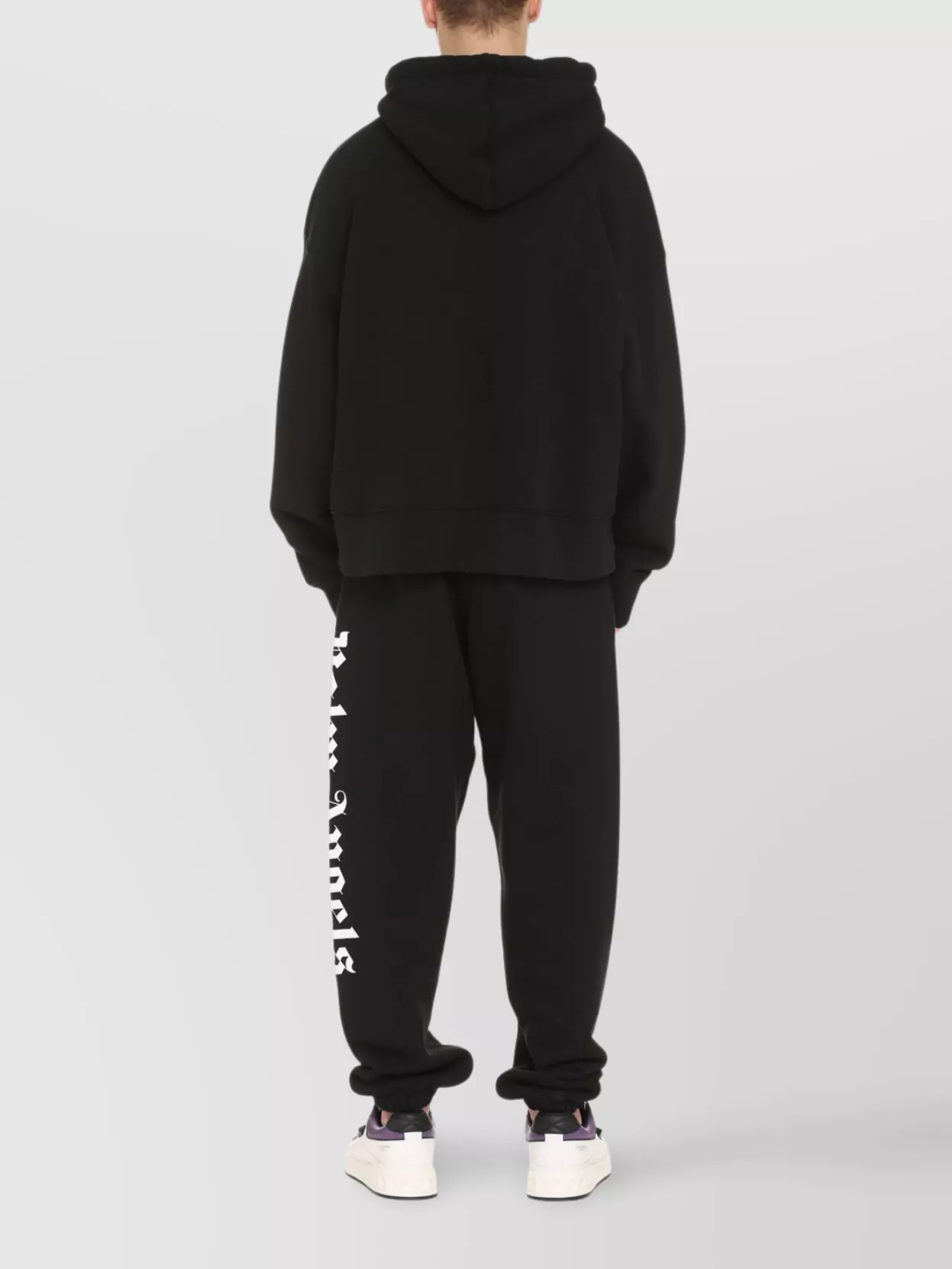 Palm Angels Cotton Hoodie With Logo Detail Laces