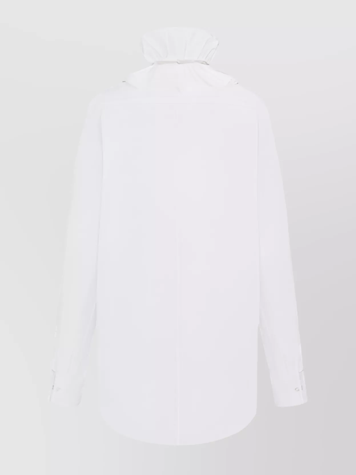 Christian Dior Ruffled Front High Collar Long Sleeves Top
